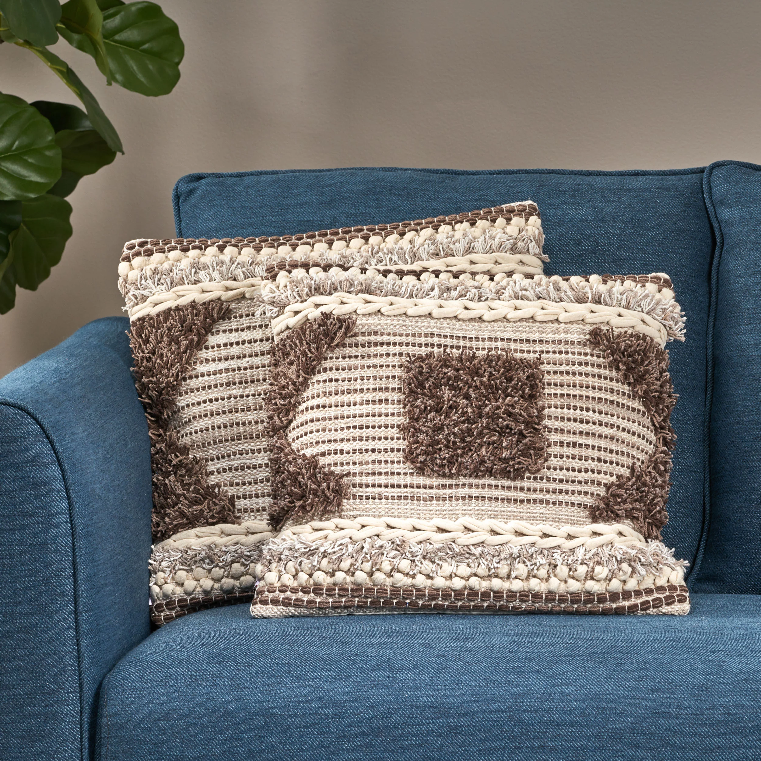 Sunny Boho Cotton Pillow Cover (Set of 2) - furnishings
