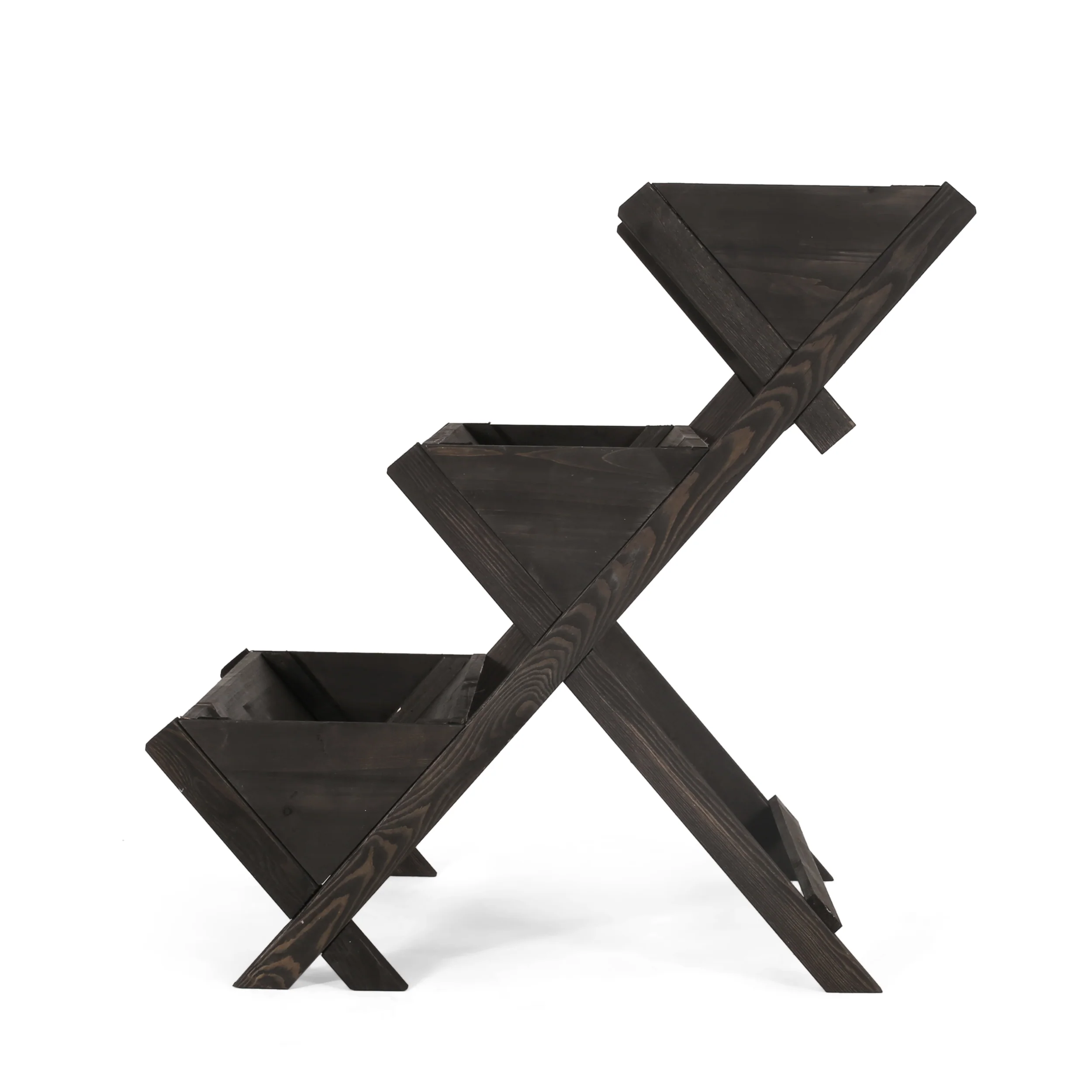 Regina Outdoor Firwood 3 Tiered Plant Stand - furnishings