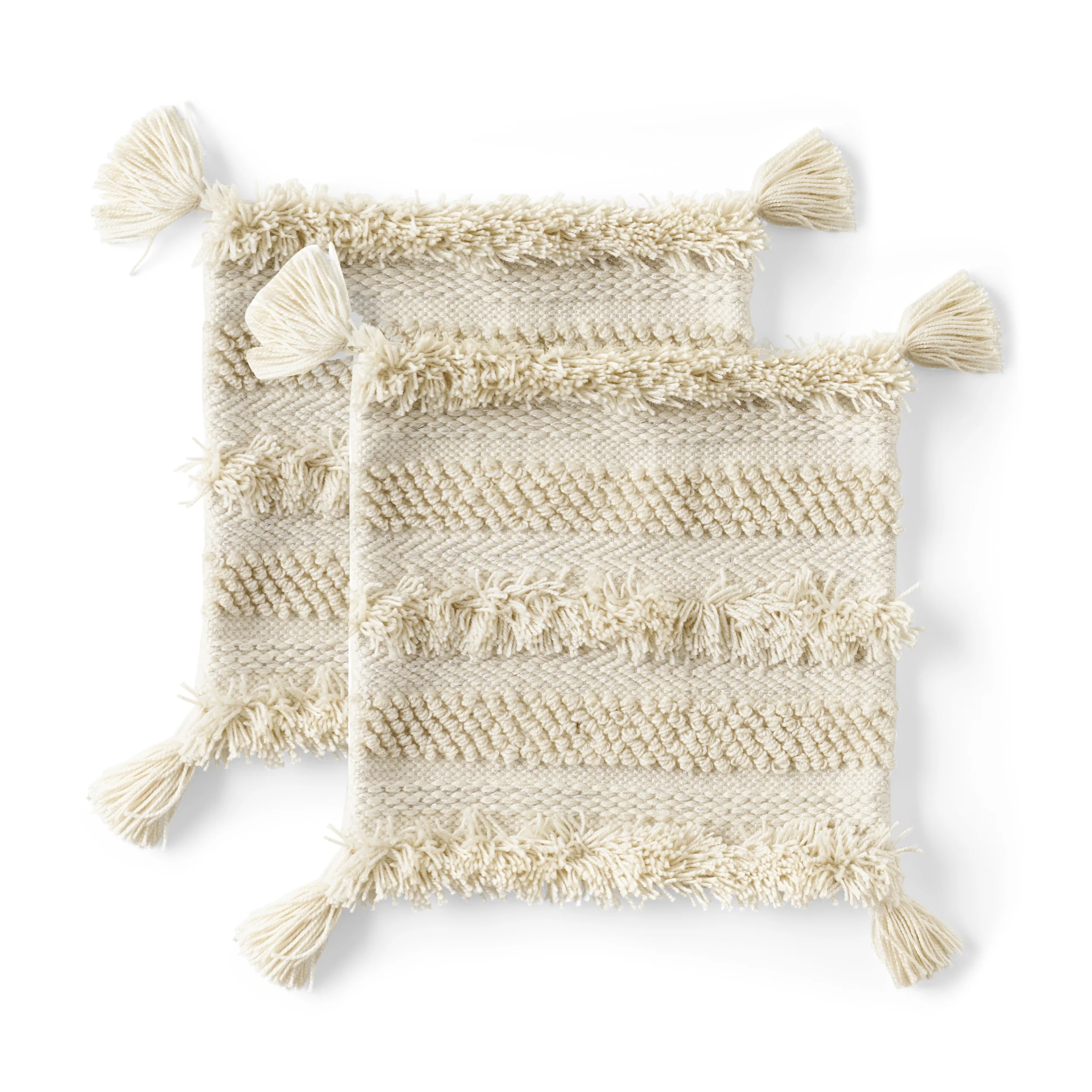 Linda Boho Yarn and Cotton Pillow Cover (Set of 2) - furnishings