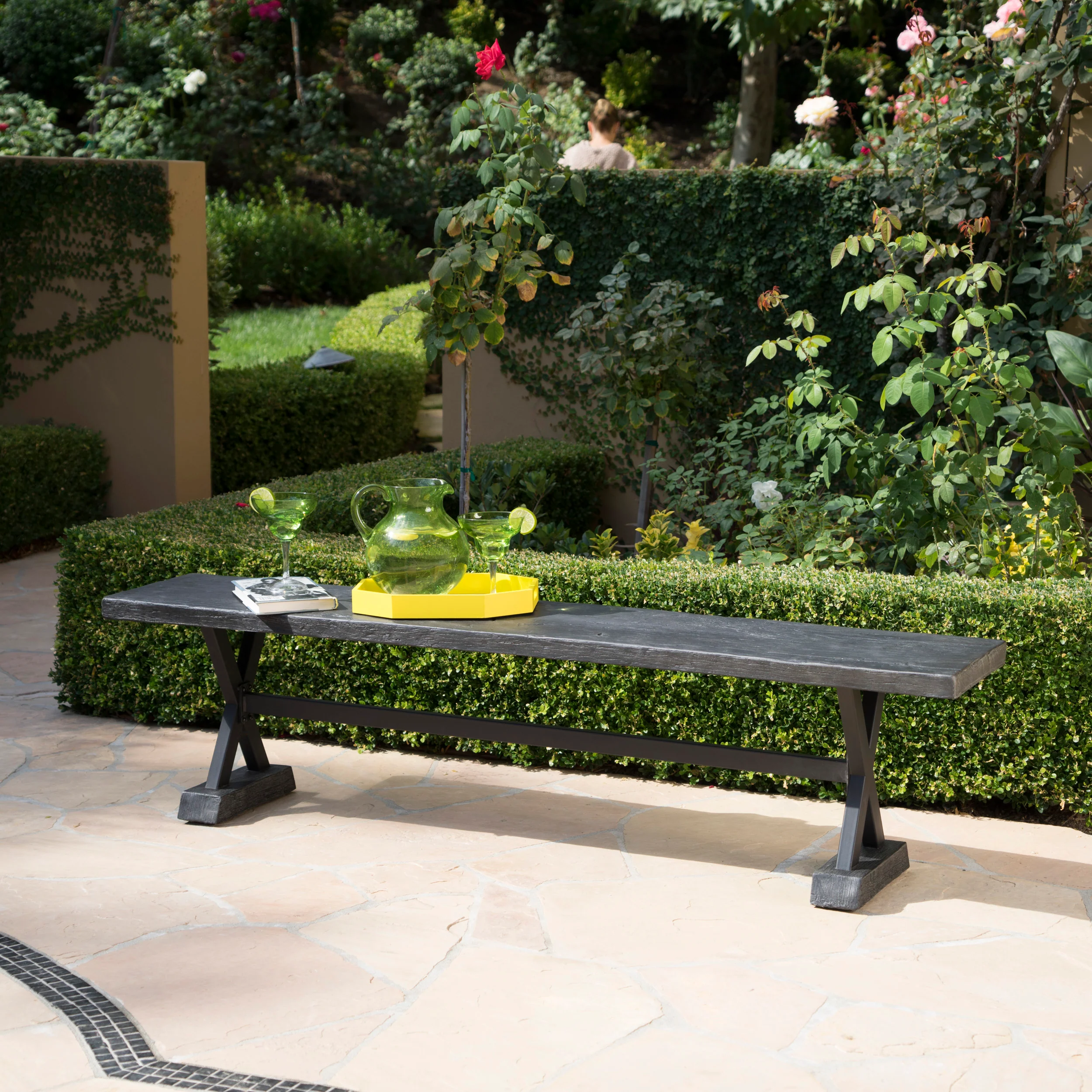 Lavelle Outdoor Dining Bench - furnishings