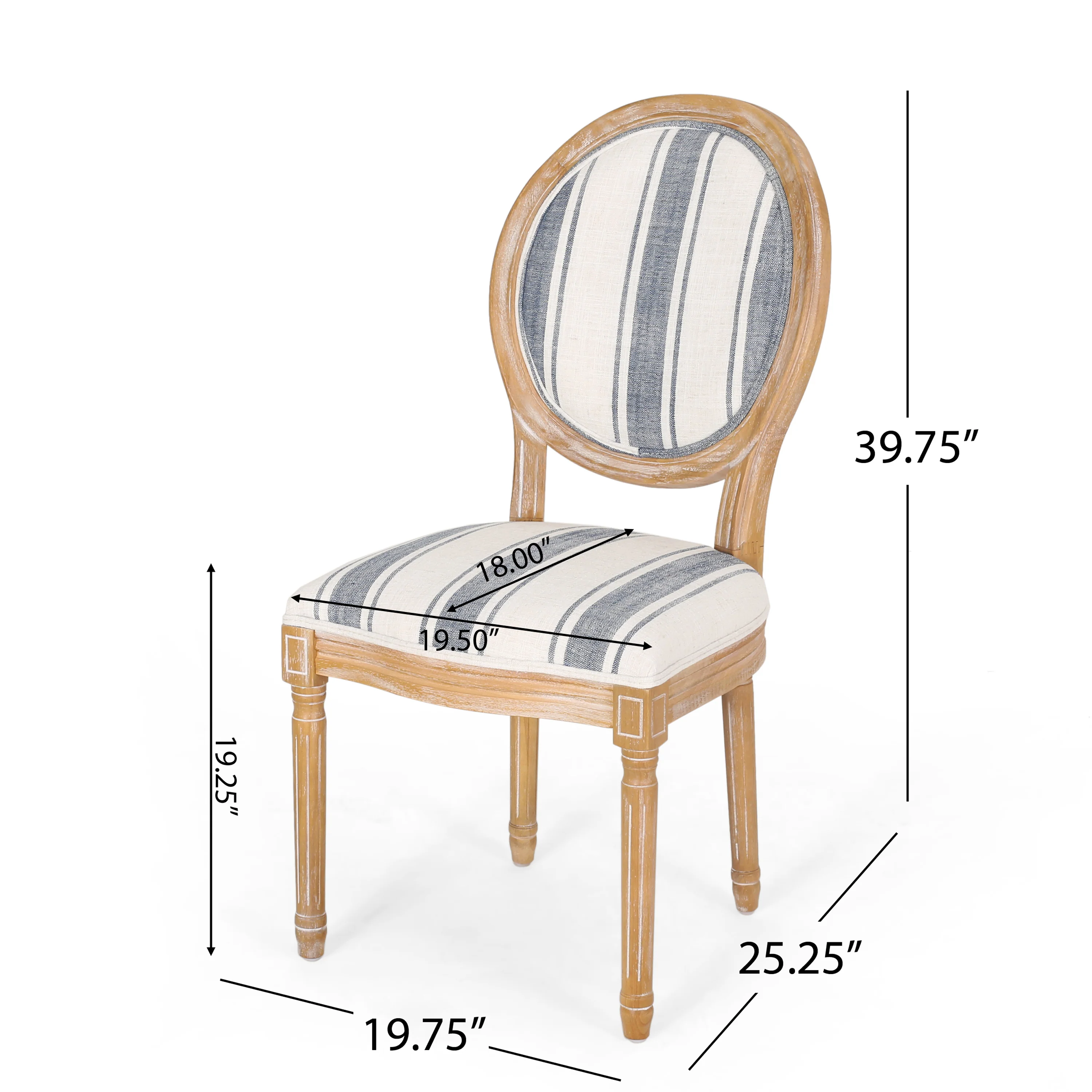 Lariya French Country Fabric Dining Chairs - furnishings