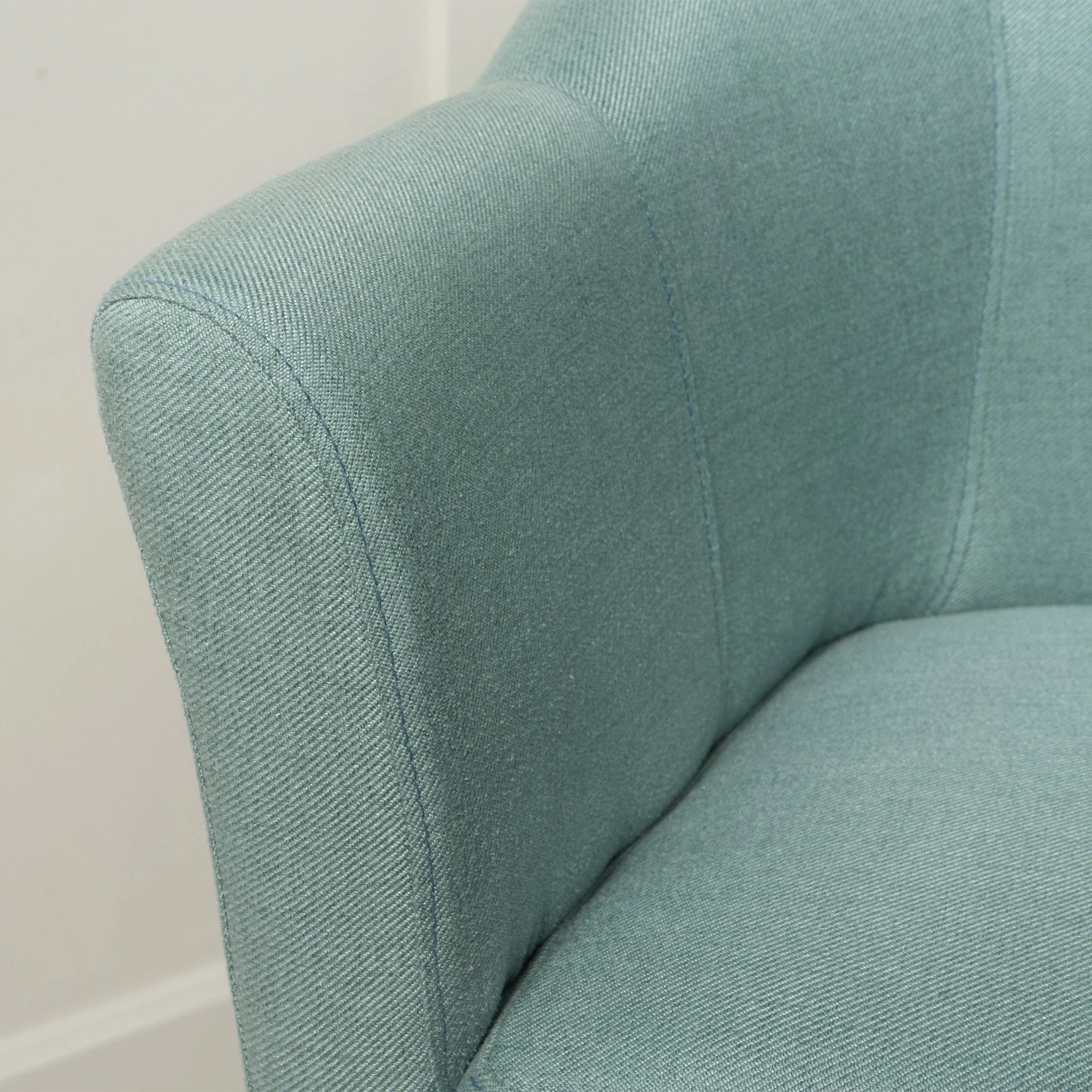 Charmaine Mid-Century Modern Low Back Fabric Accent Chair with Tapered Legs - furnishings