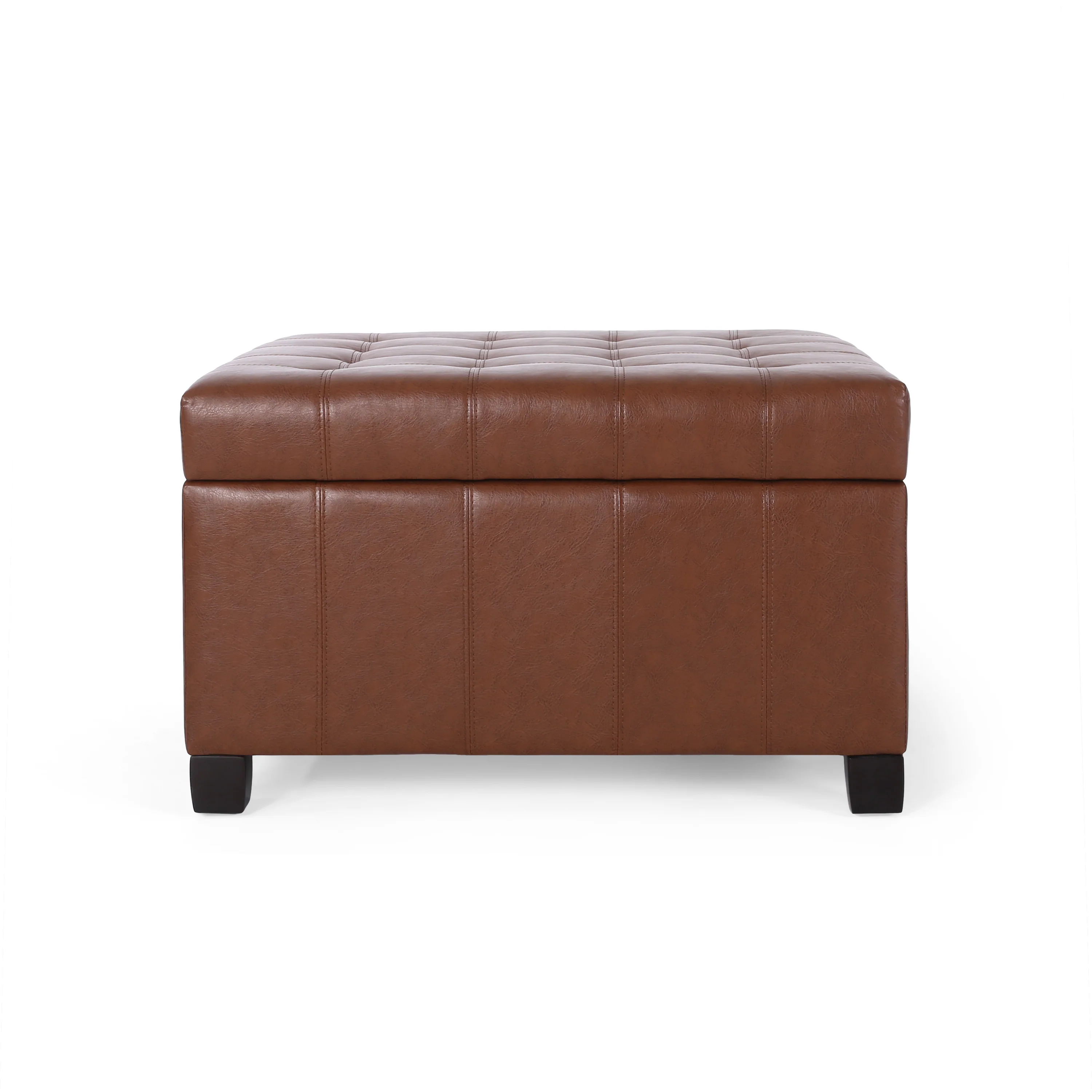 Rigby Faux Leather Storage Ottoman - furnishings