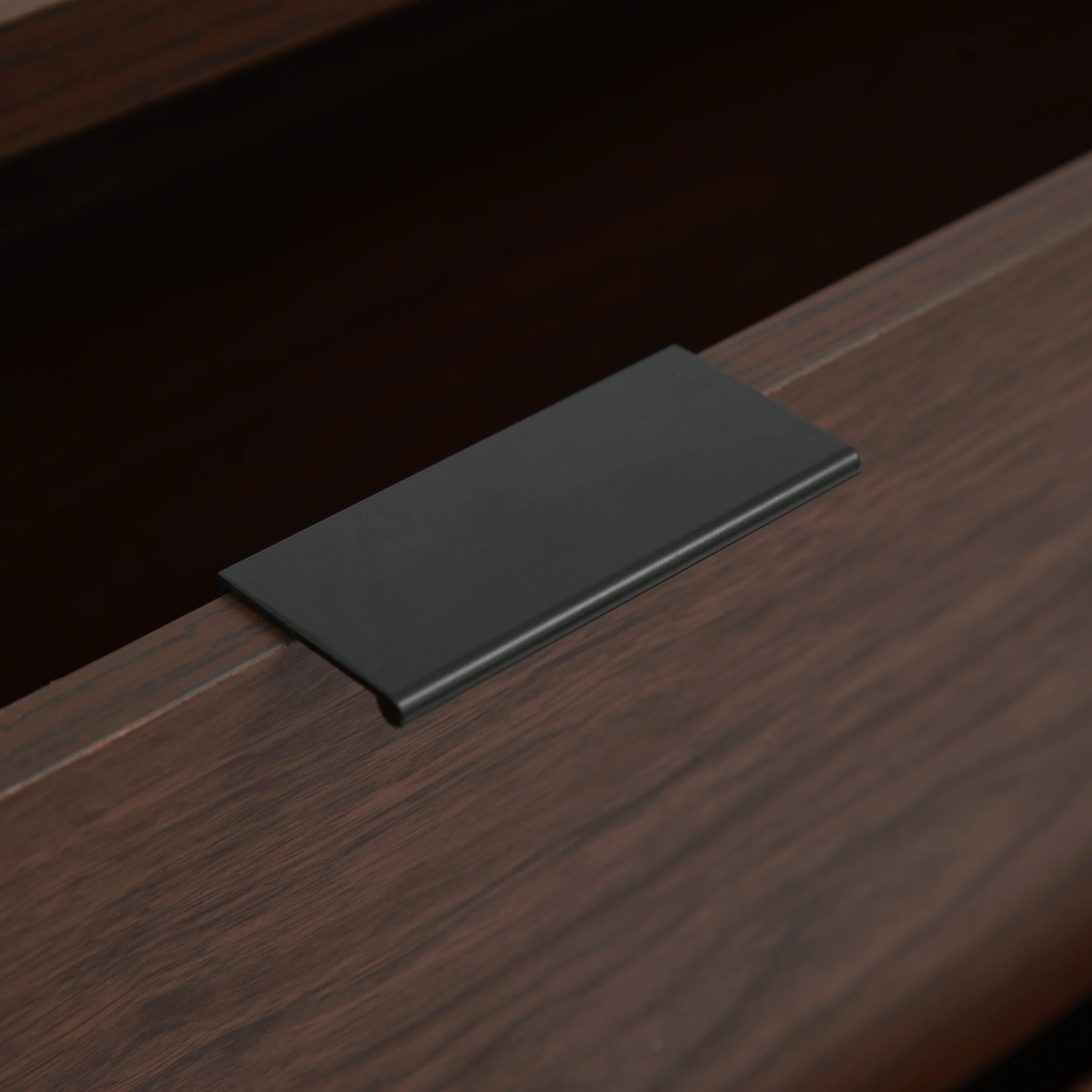 Demijen Modern Industrial 3 Piece 3 Drawer Dresser and Nightstand Bedroom Set, Walnut and Matte Black - furnishings