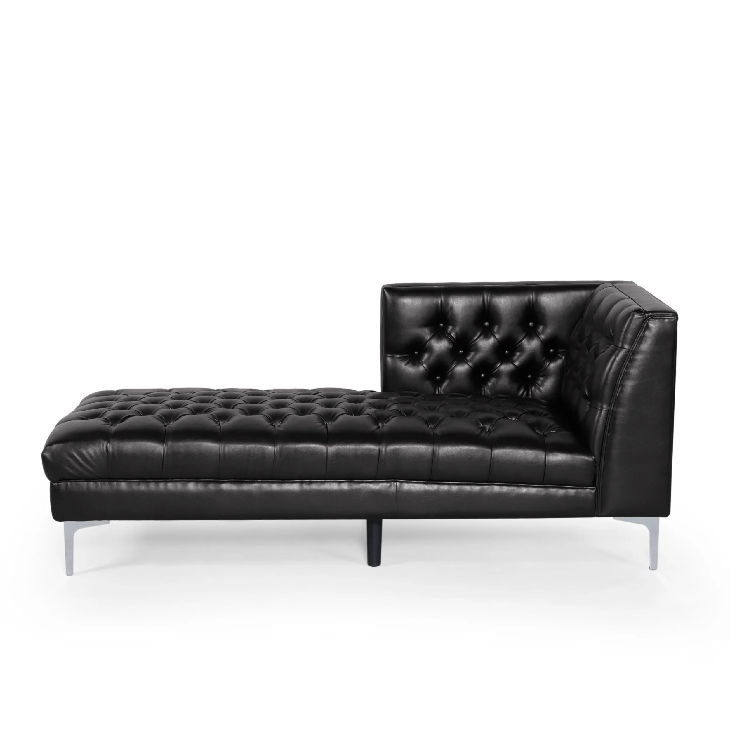 Bluffton Contemporary Tufted One Armed Chaise Lounge - furnishings