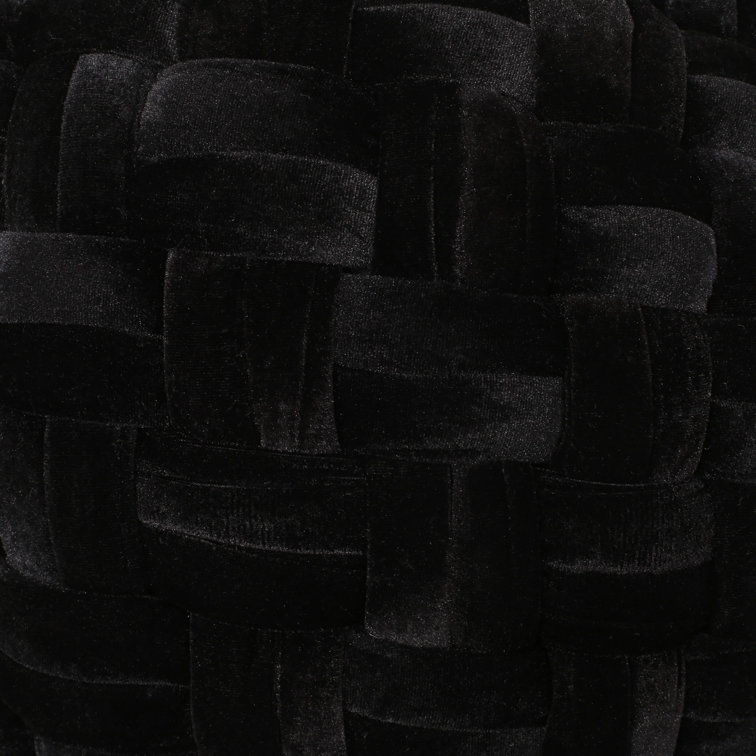 Colerain Modern Glam Handcrafted Cable Weave Velvet Round Pouf - furnishings