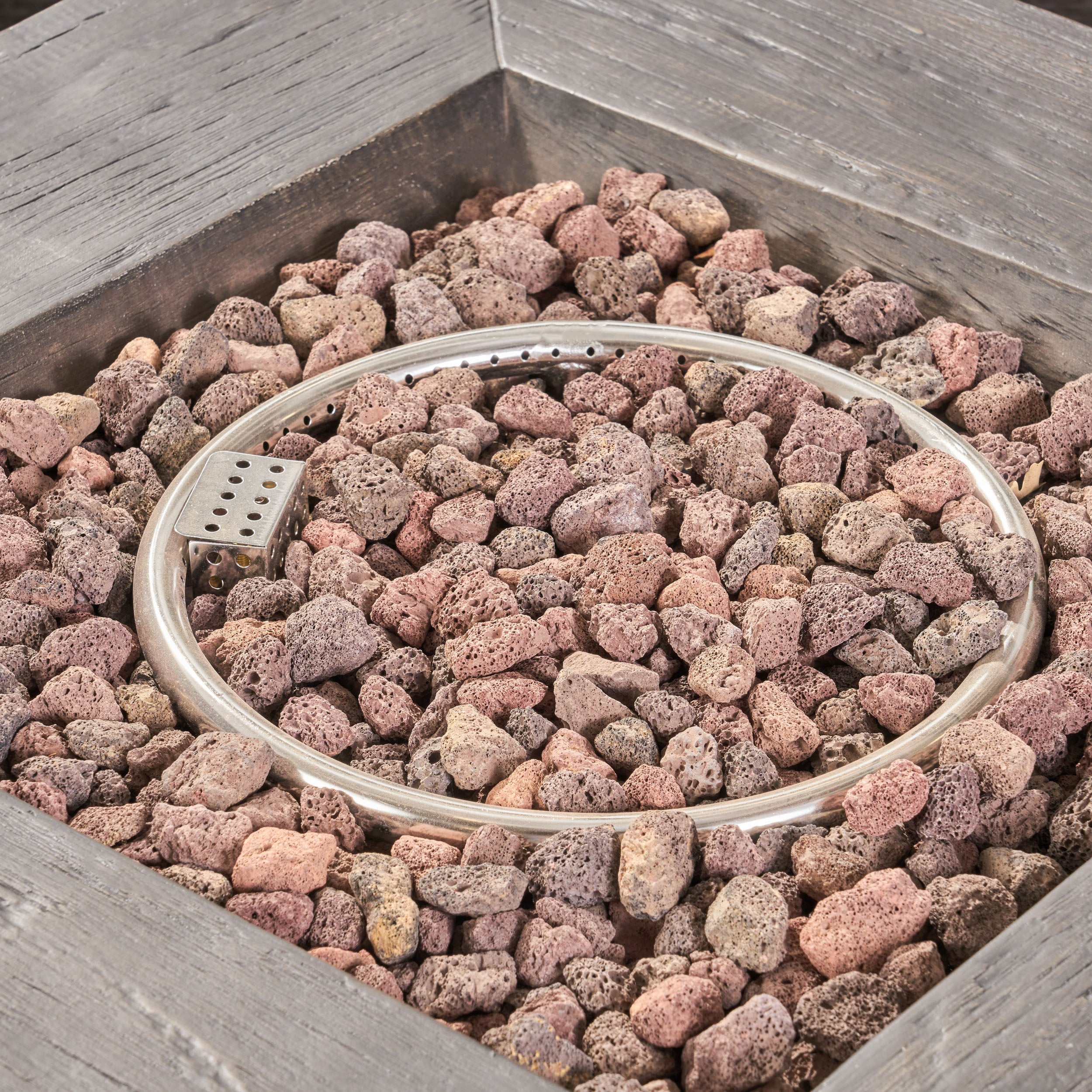 Peter Outdoor 7-Seater Chat Set with Fire Pit - furnishings