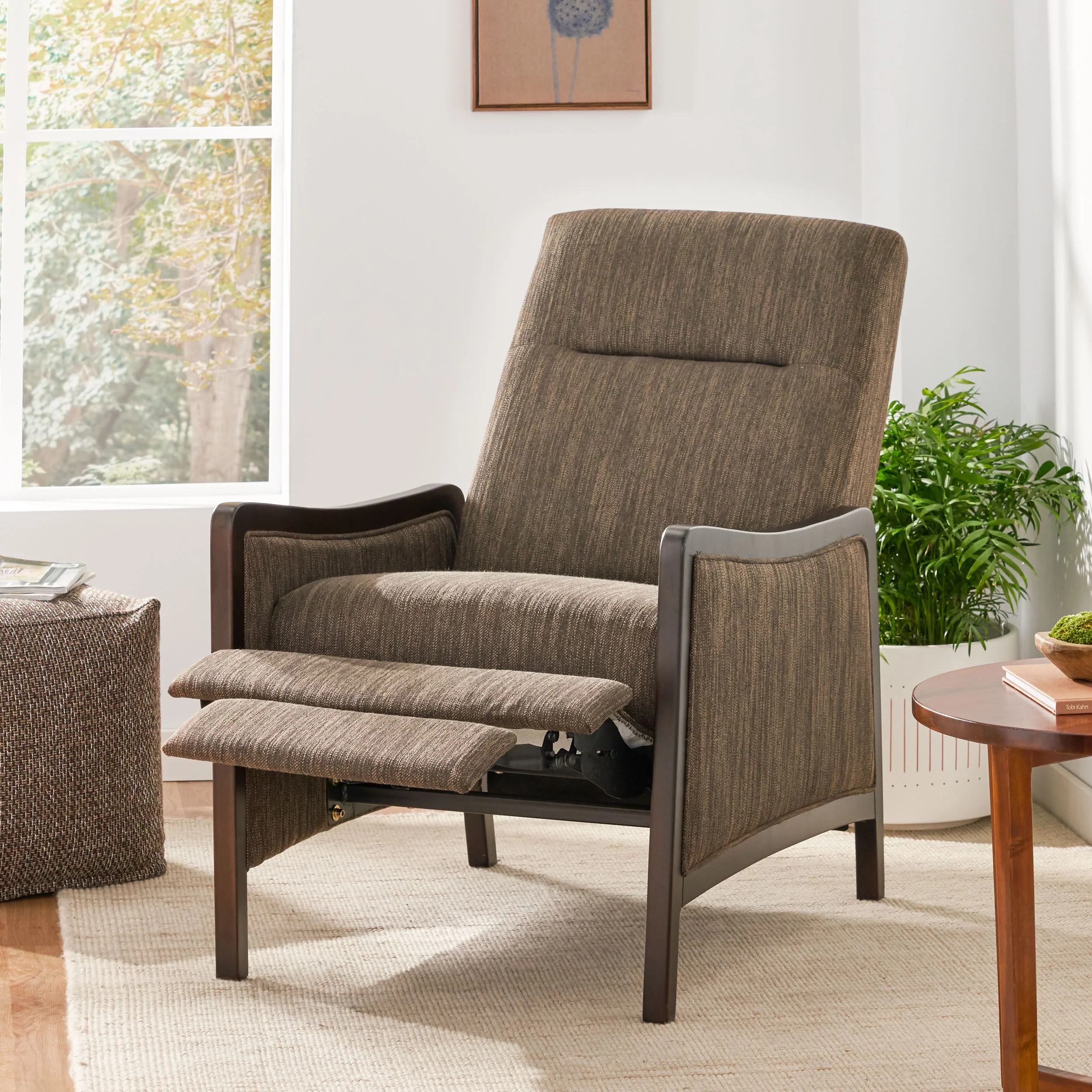 Drury Contemporary Upholstered Pushback Recliner - furnishings