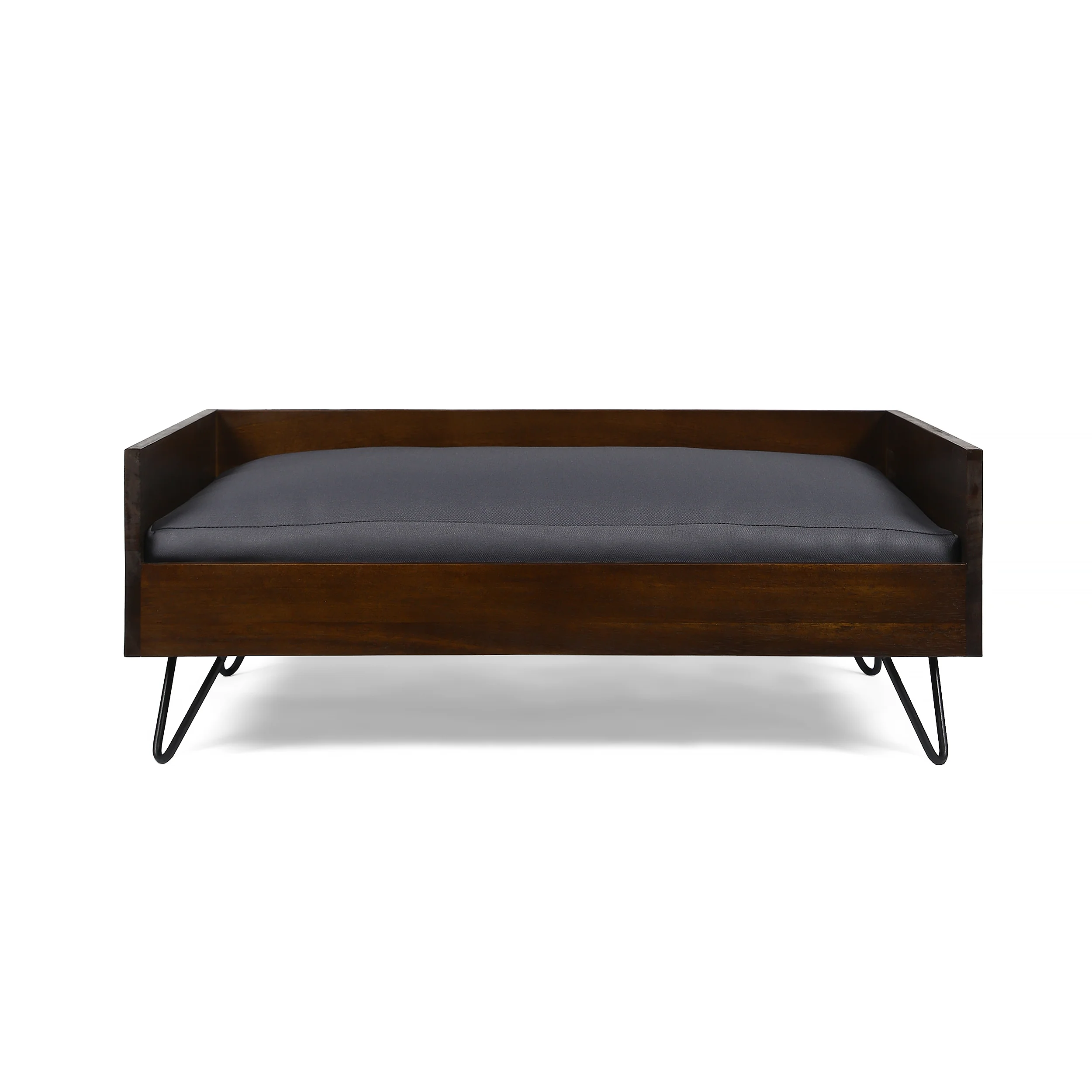 Ophelia Mid-Century Modern Cushioned Wood Frame Dog Bed - furnishings