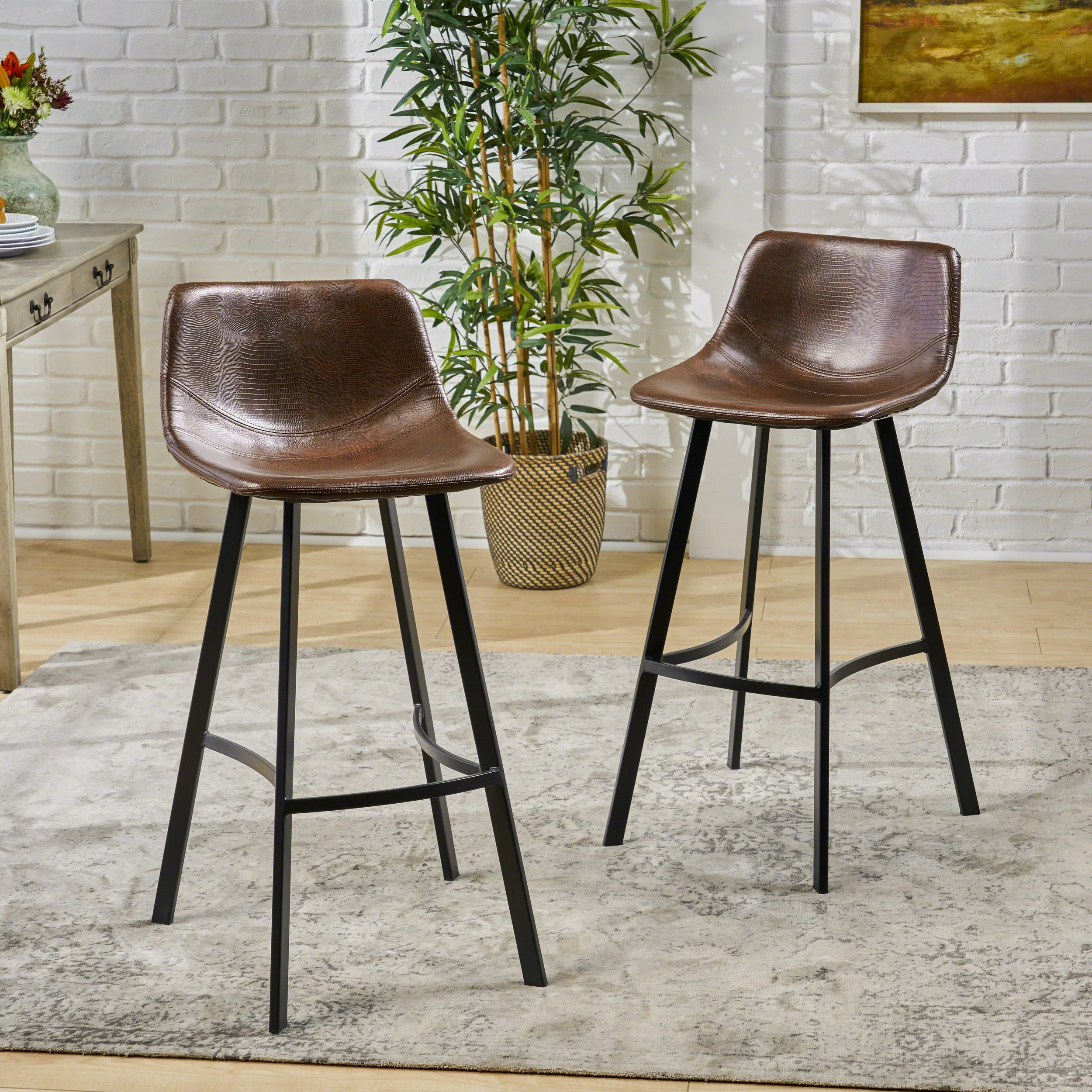 Rex Modern Upholstered Bar Stool (Set of 2) - furnishings
