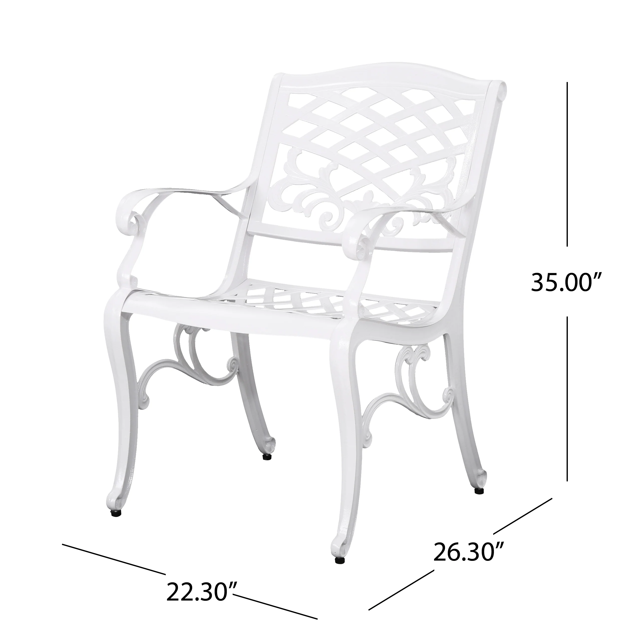 Vlada Outdoor 5 Piece Cast Aluminum Round Dining Set - furnishings