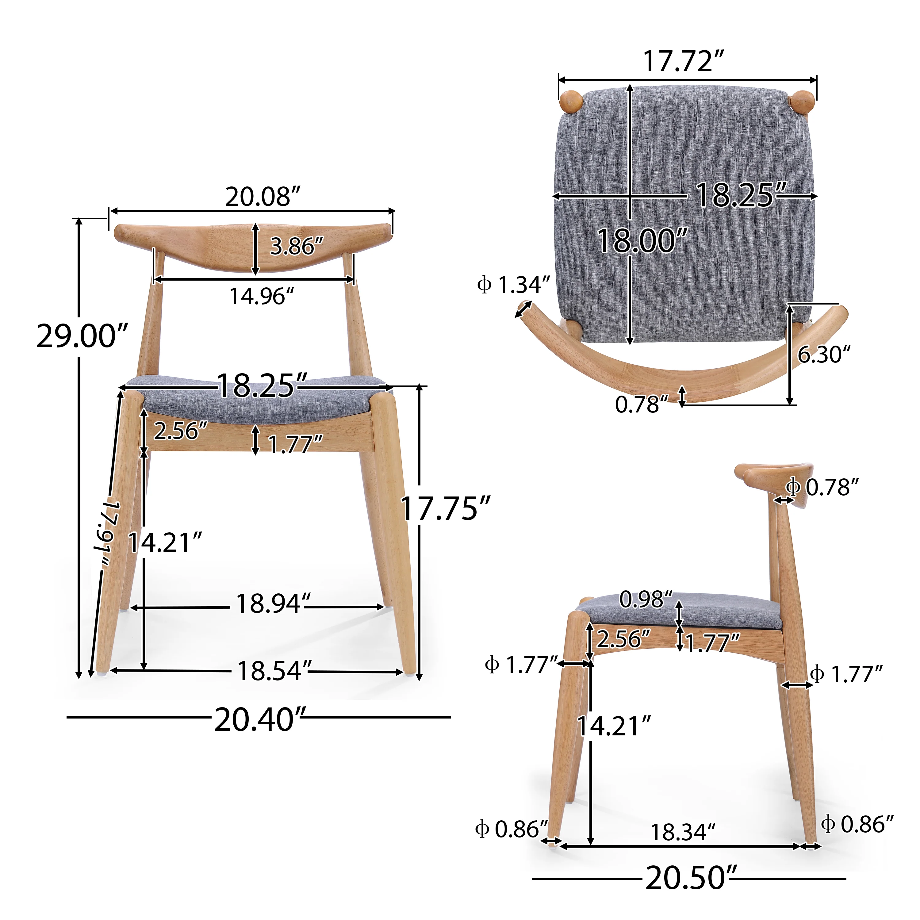 Sandra Mid Century Modern Dining Chairs (Set of 2) - furnishings