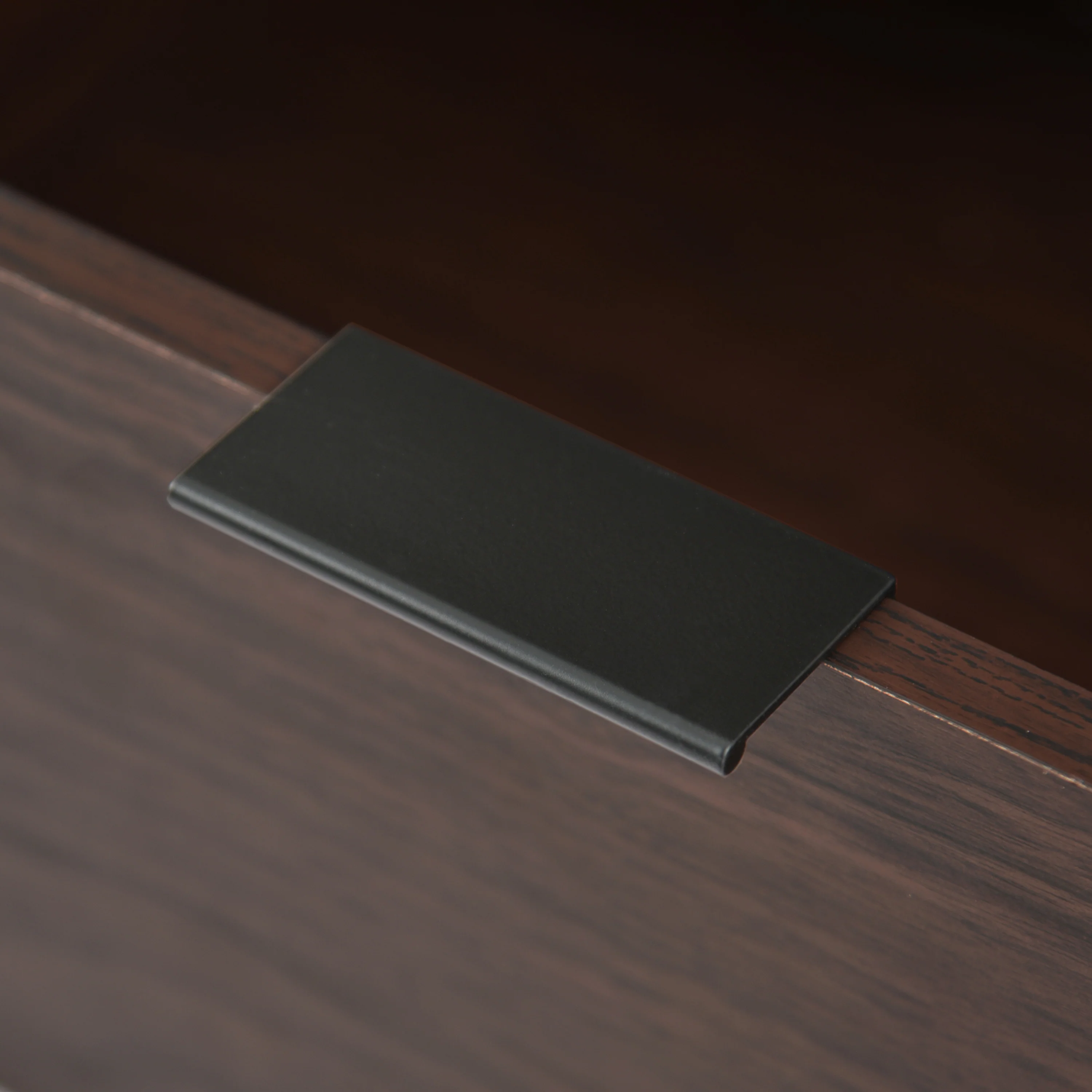 Demijen Modern Industrial 5 Drawer Dresser, Walnut and Matte Black - furnishings