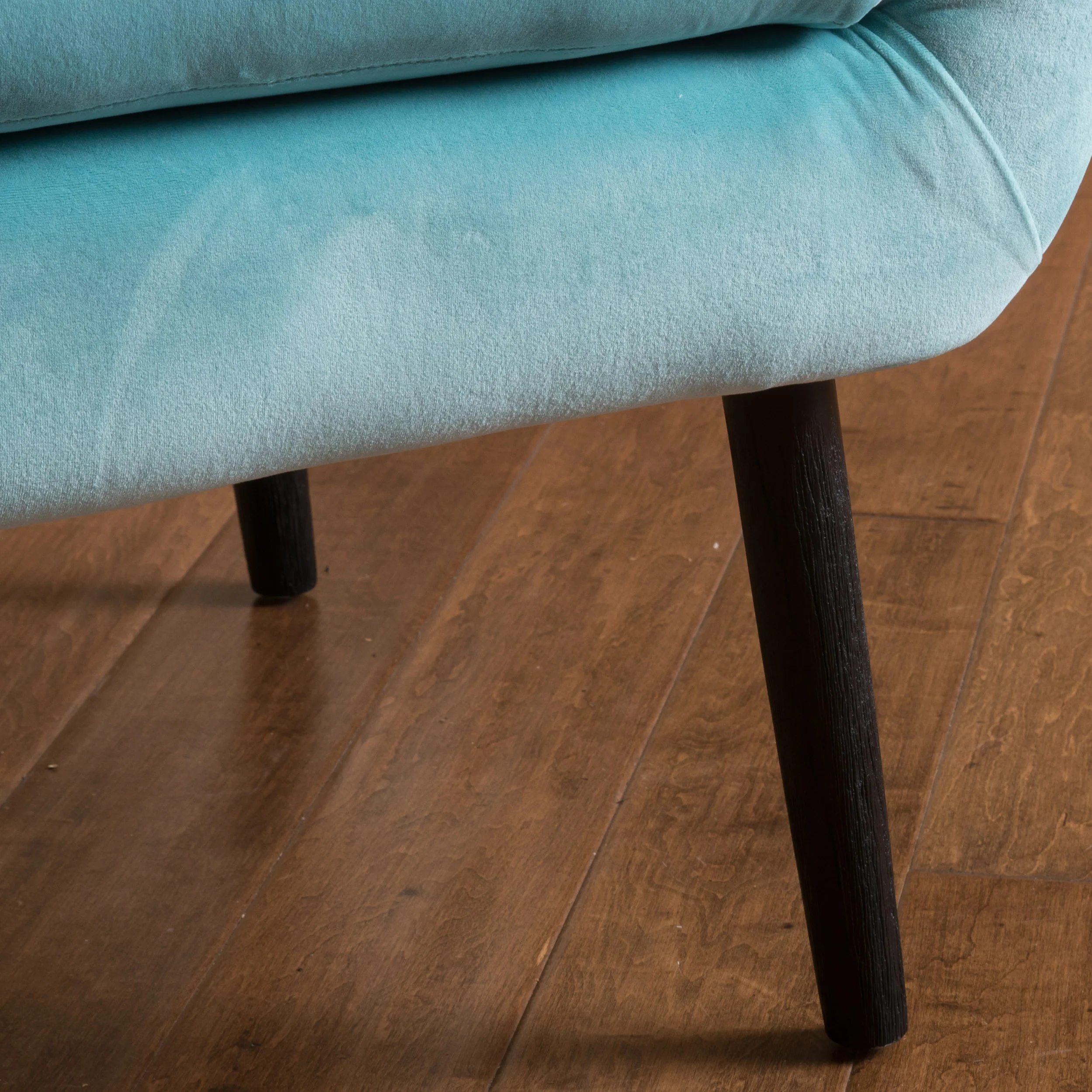 Mae Velvet Tufted Wingback Armchair - furnishings