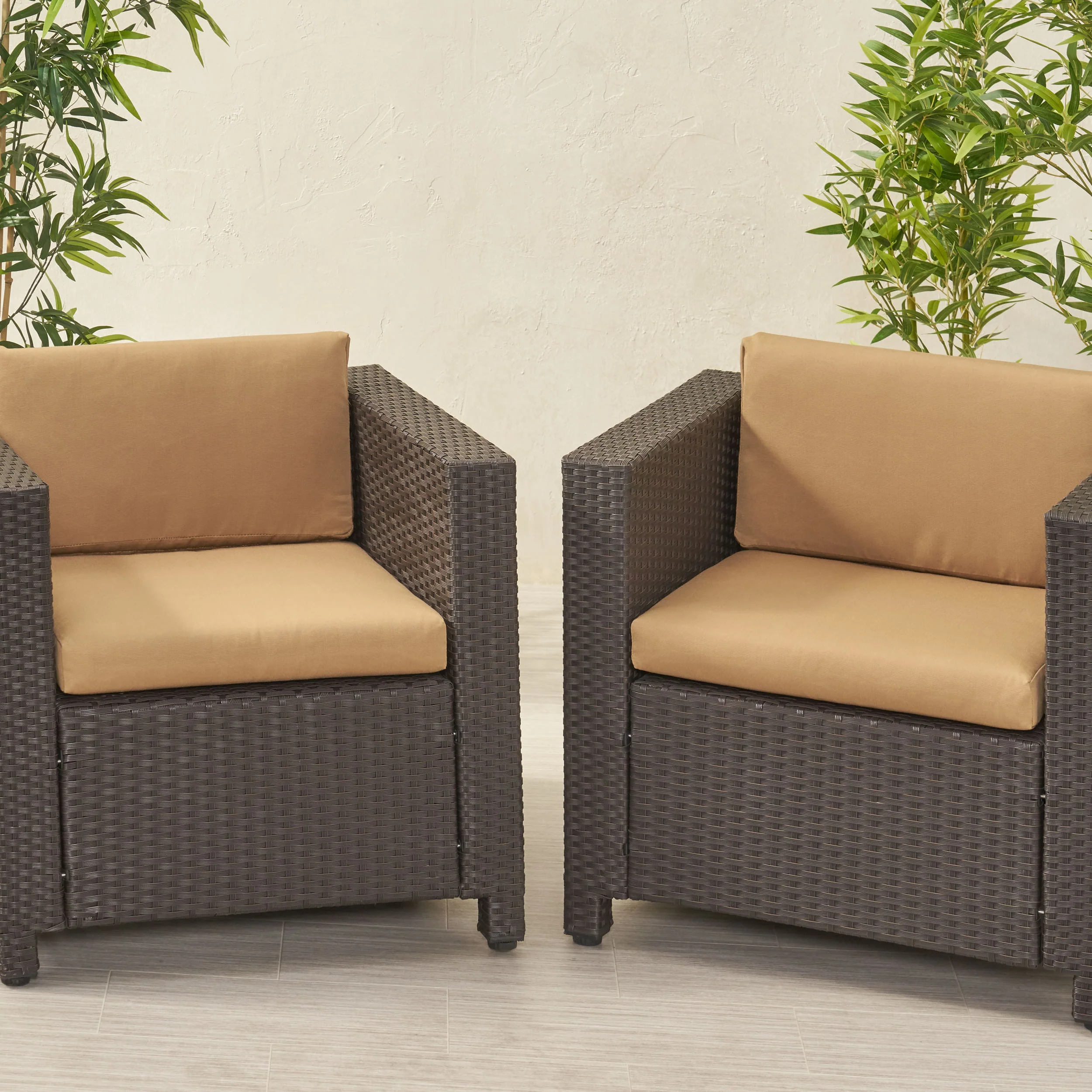 Illyria Outdoor Water Resistant Fabric Club Chair Cushions (Set of 2) - furnishings