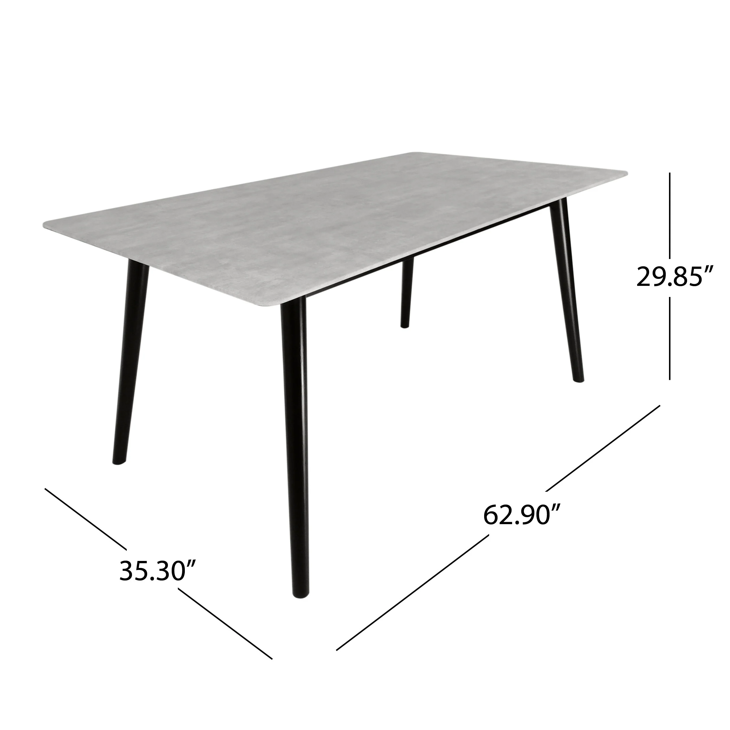 Elmira Modern Resin Dining Table - furnishings