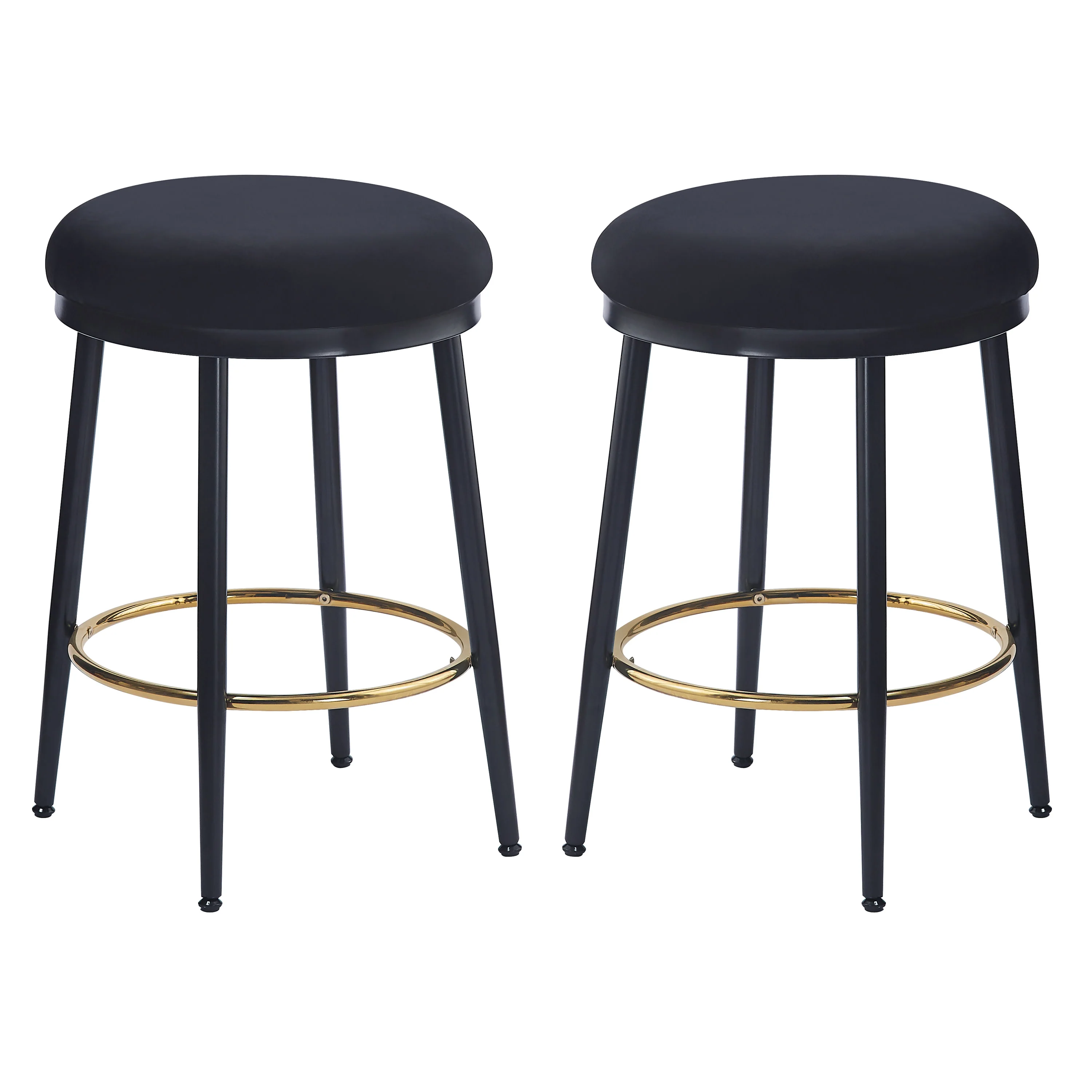 Cedara Modern Upholstered Cushioned Counter Stools with Footrest - furnishings