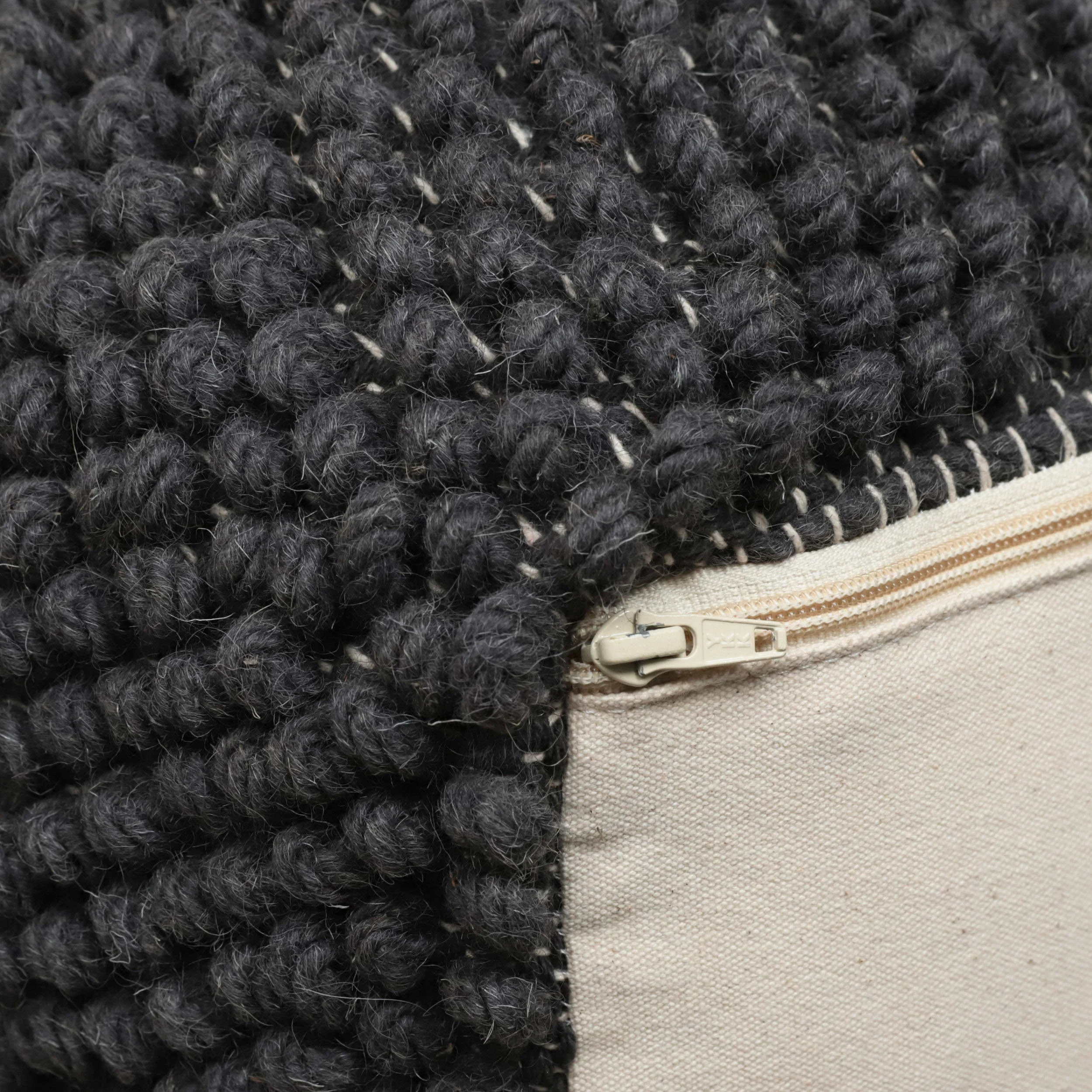 Wilsey Boho Handcrafted Tufted Fabric Square Pouf - furnishings