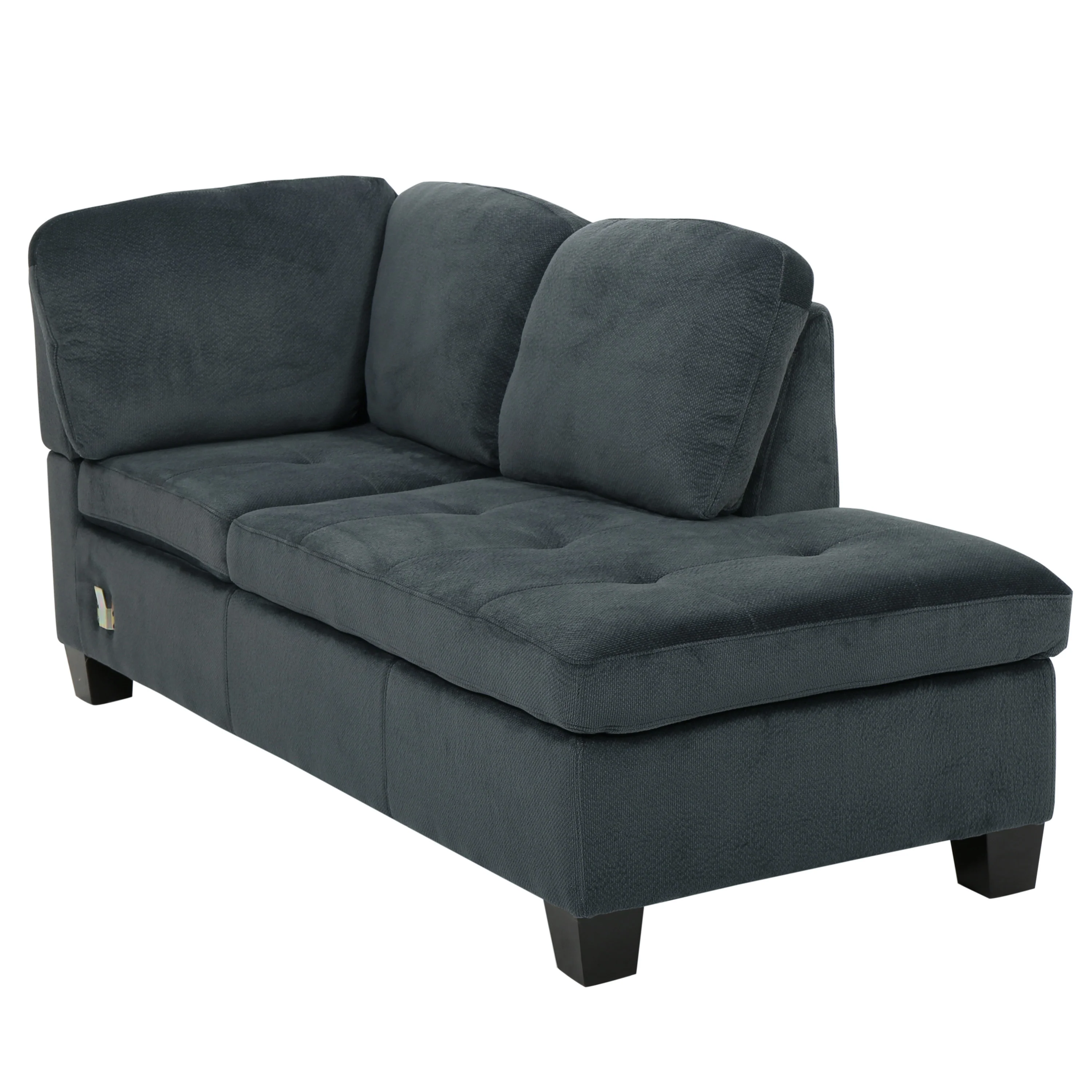 Gotham 3-piece Charcoal Fabric Sectional Sofa Set - furnishings