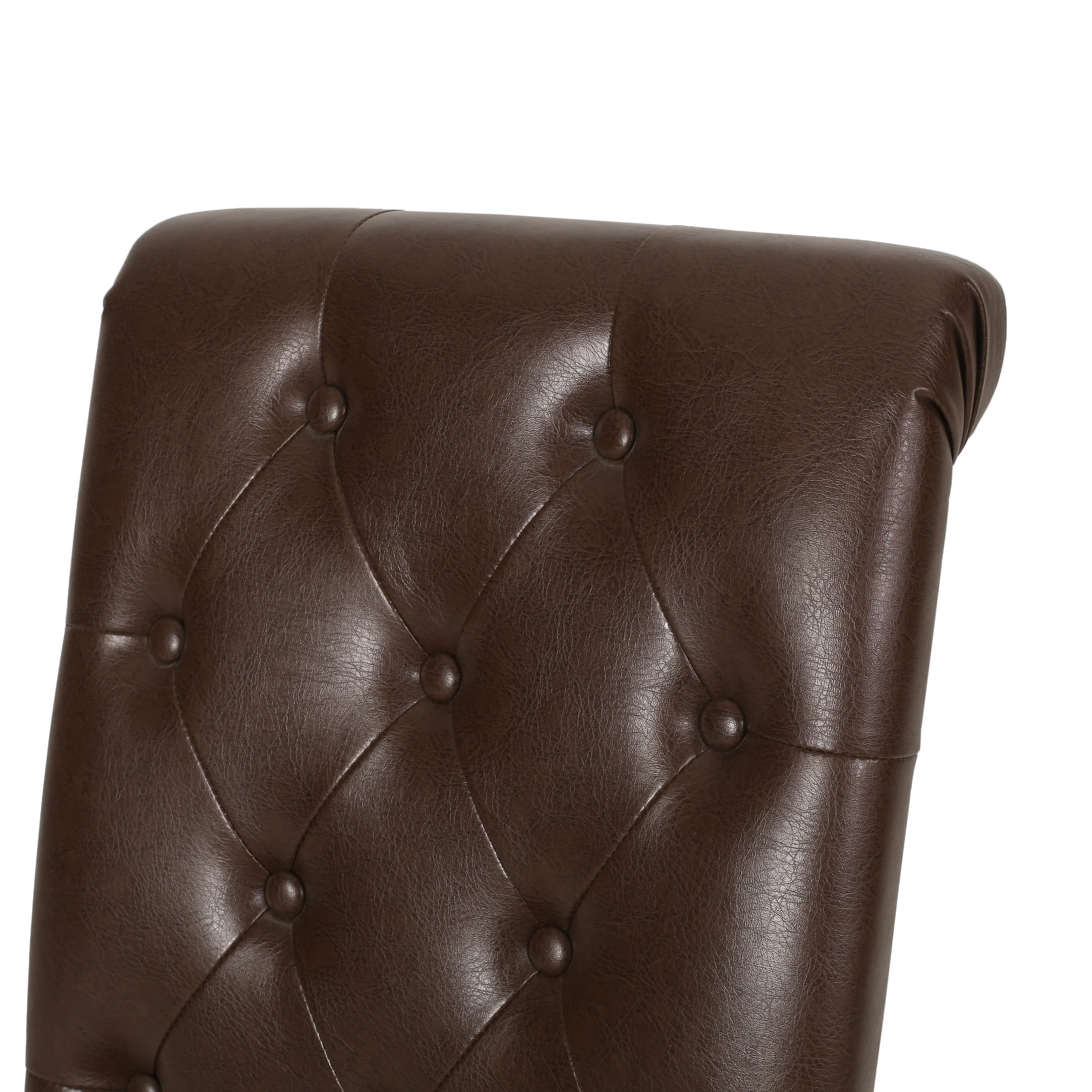 Larkspur Contemporary Faux Leather Tufted Dining Chairs, Set of 6 - furnishings