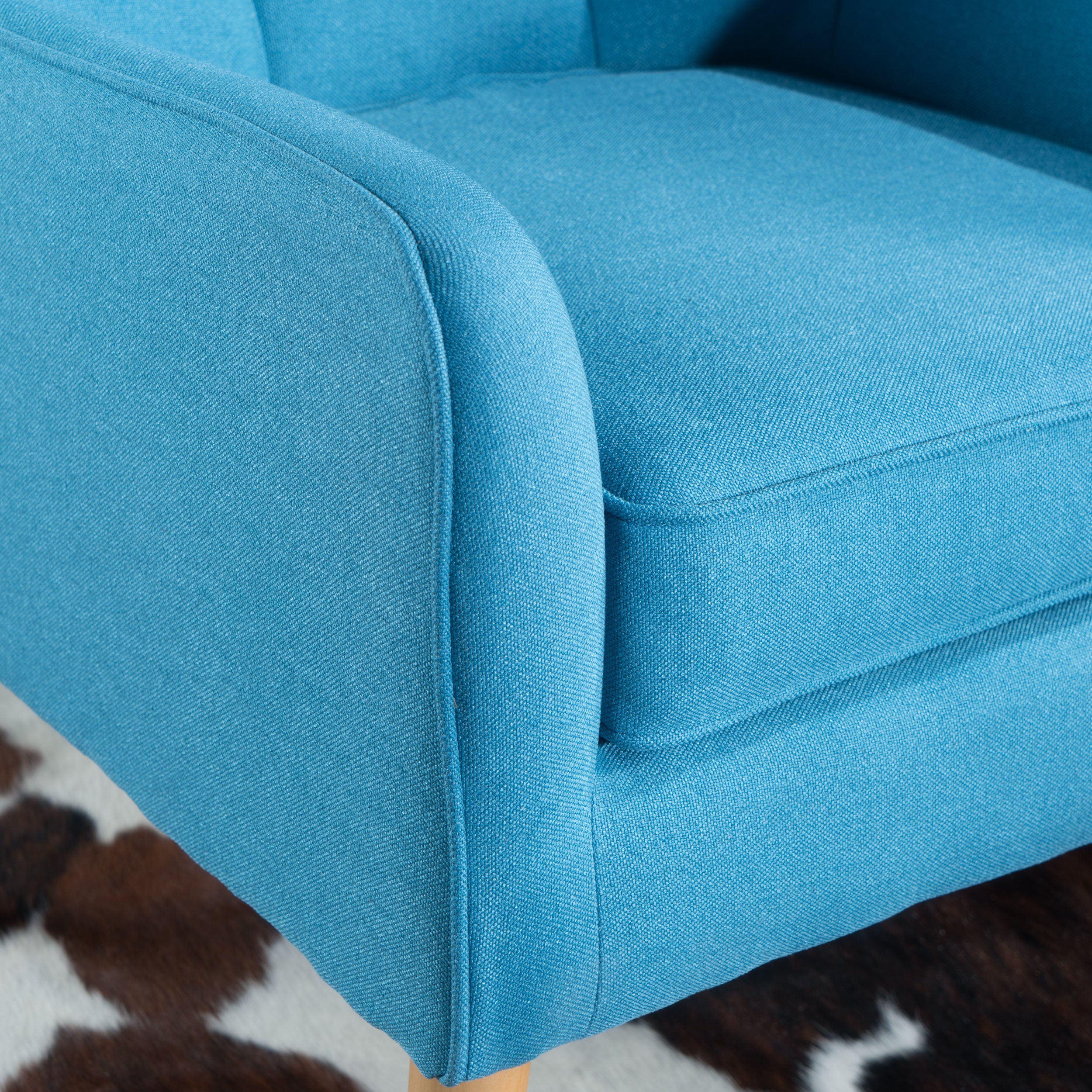 Fontinella Mid Century Tufted Back Fabric Arm Chair - furnishings