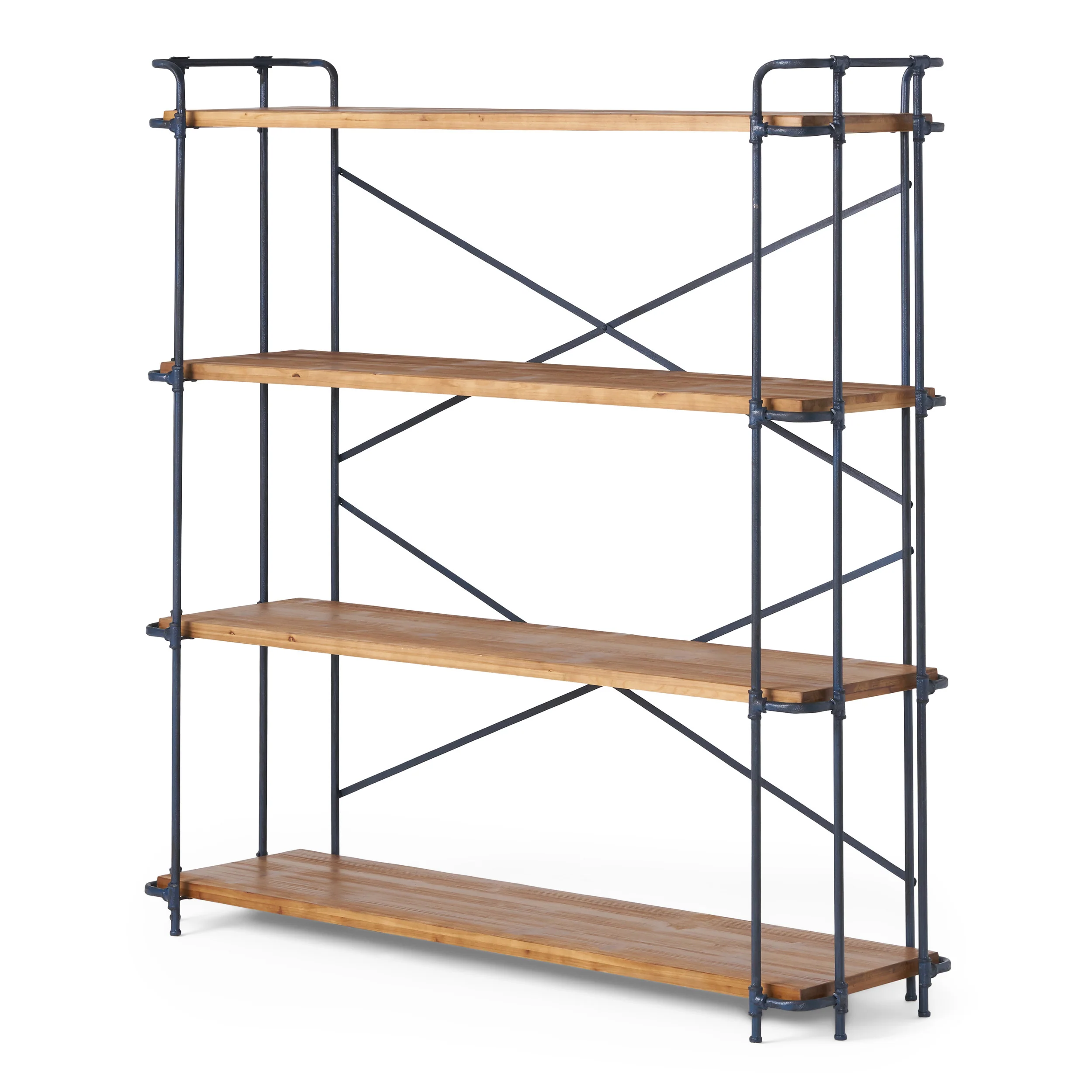Mercia Industrial Pipe Design 4 Shelf Etagere Bookcase - furnishings