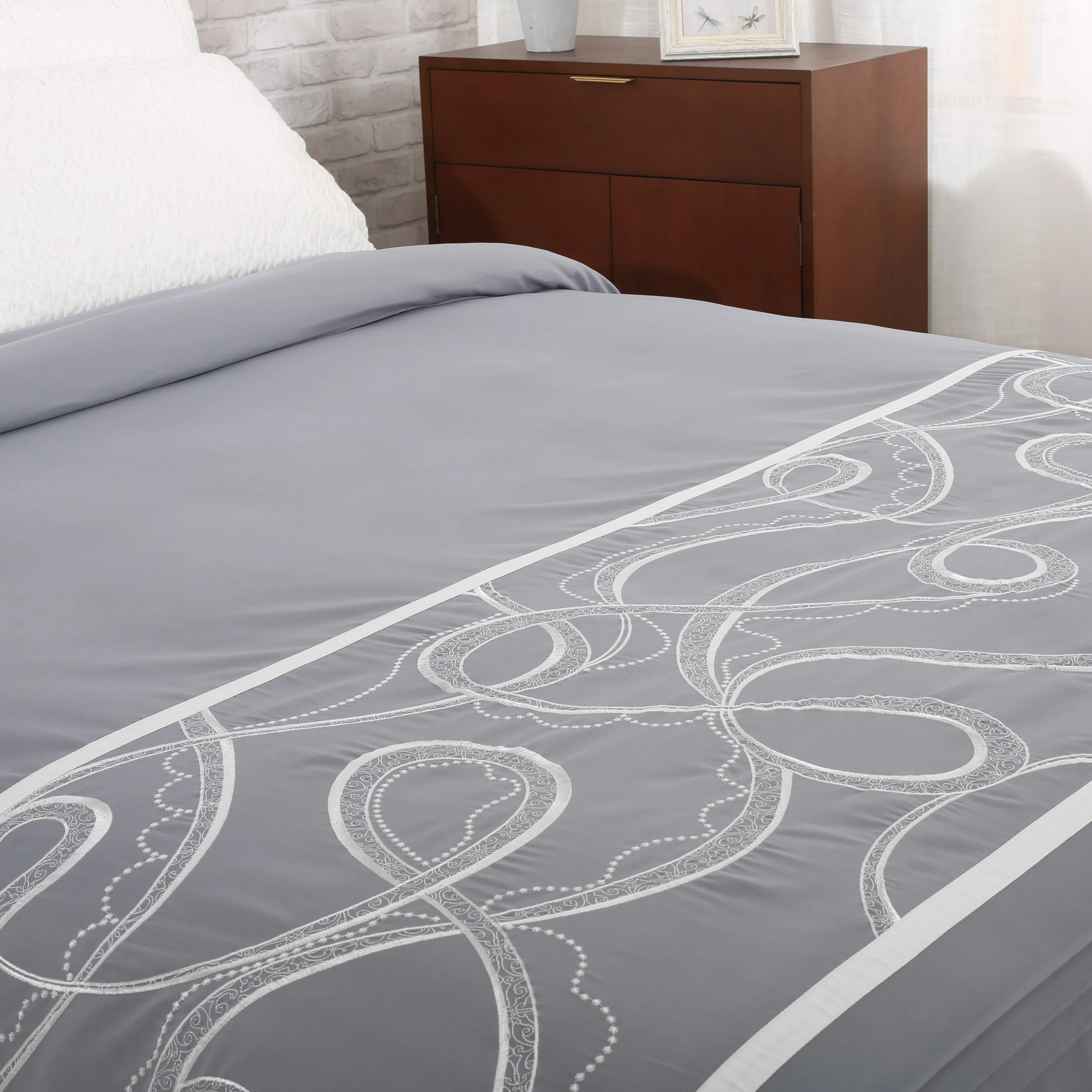 Charli Queen Size Fabric Duvet Cover - furnishings