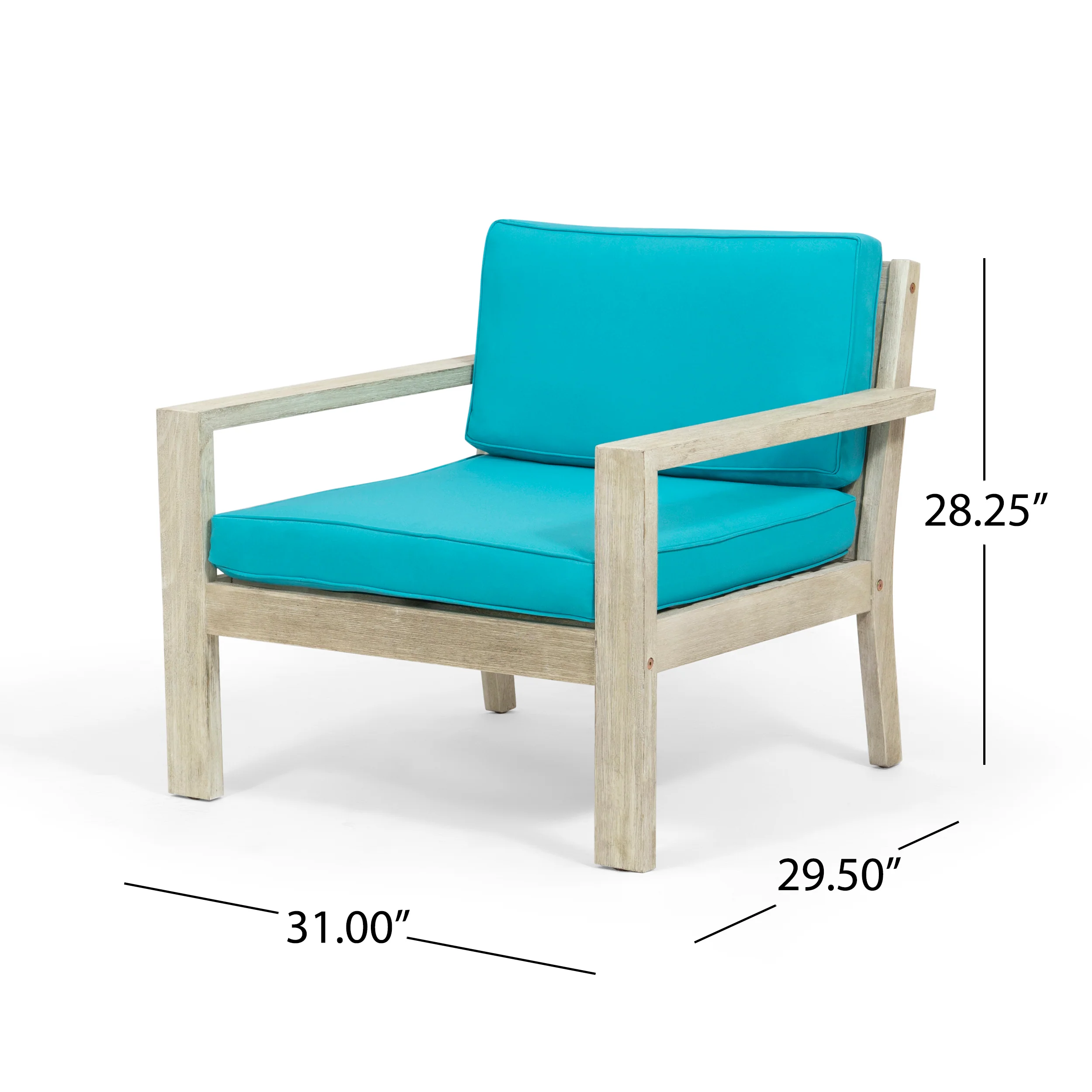 Dominic Outdoor 4 Seater Acacia Wood Chat Set with Cushions - furnishings