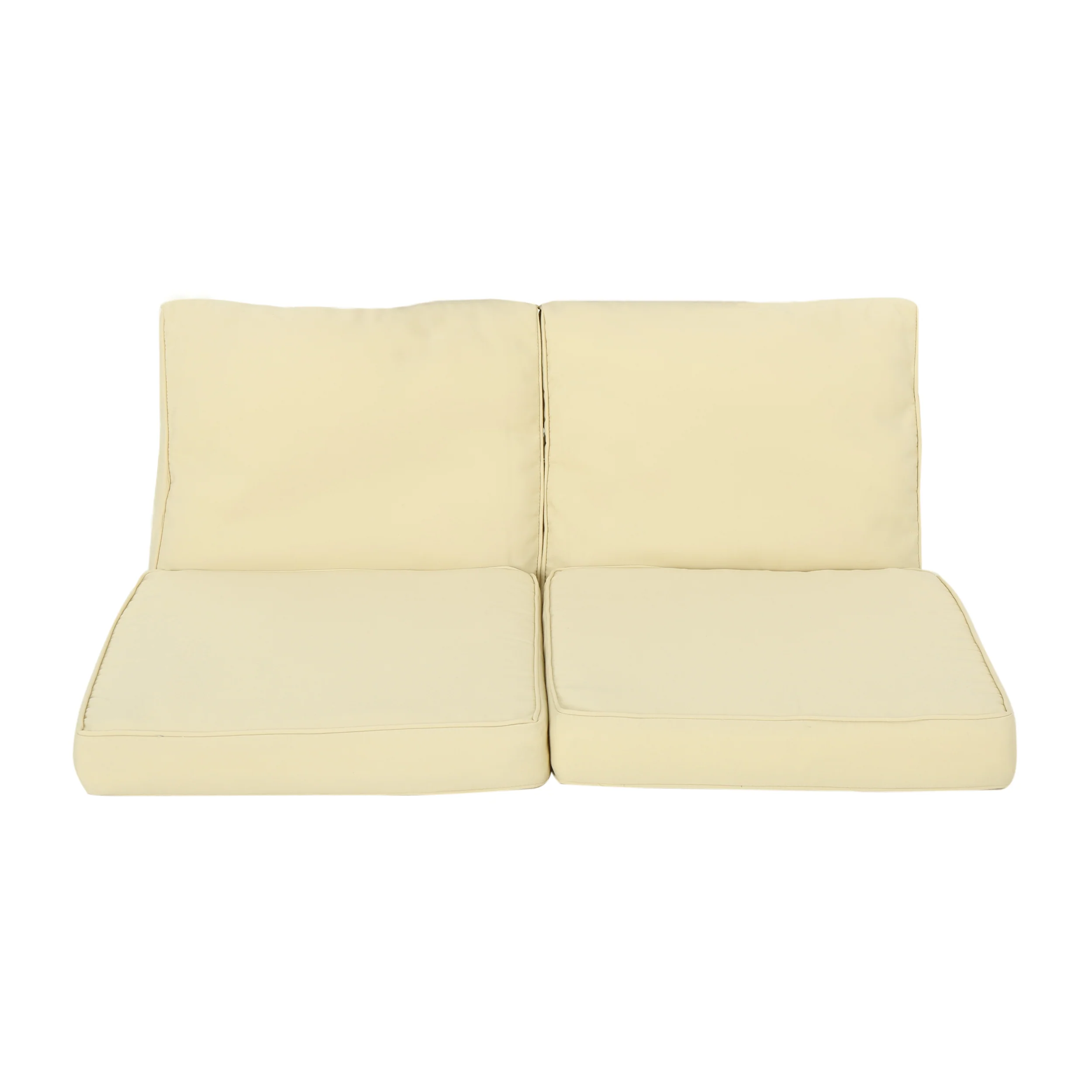 Atiyah Outdoor Water Resistant Fabric Loveseat Cushions with Piping - furnishings