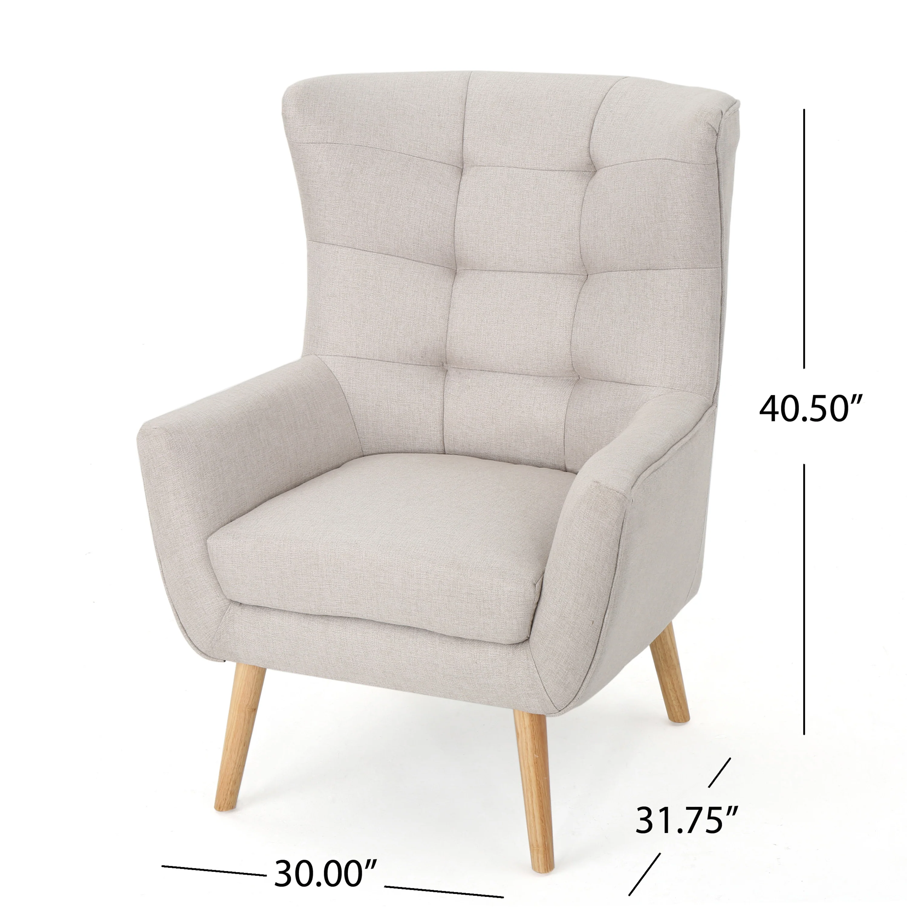 Temescal Mid Century Modern Dark Teal Fabric Accent Chair - furnishings