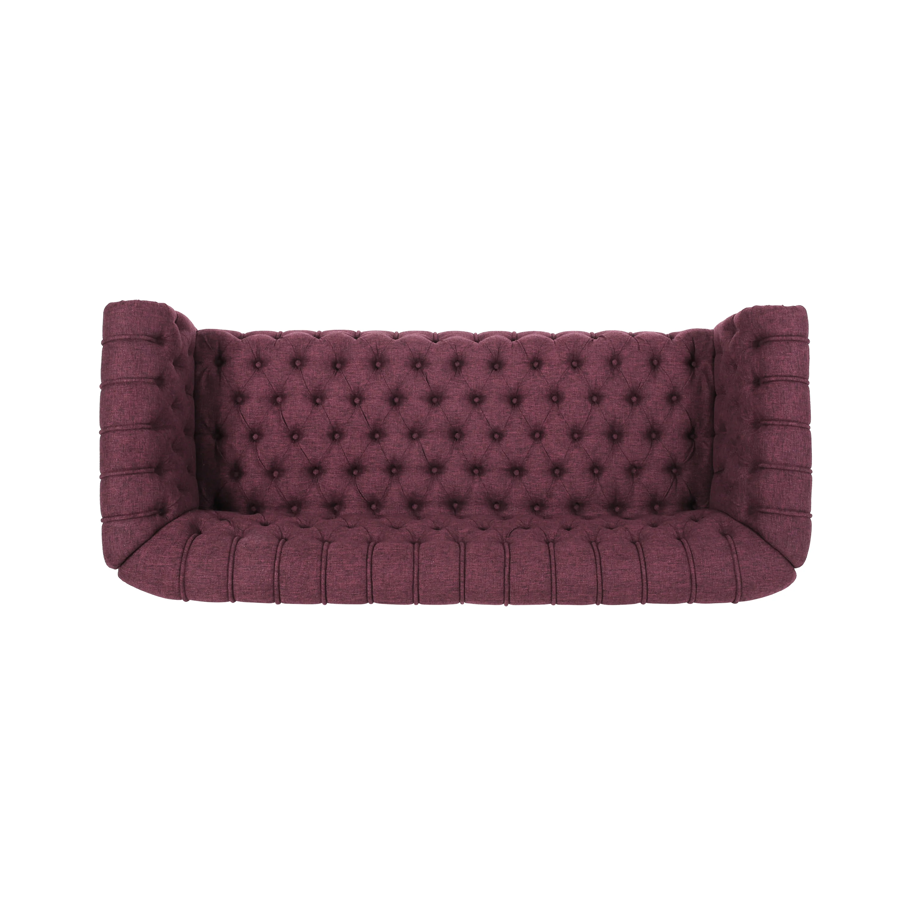 Edgar Button Tufted Rolled Back Upholstered Sofa - furnishings