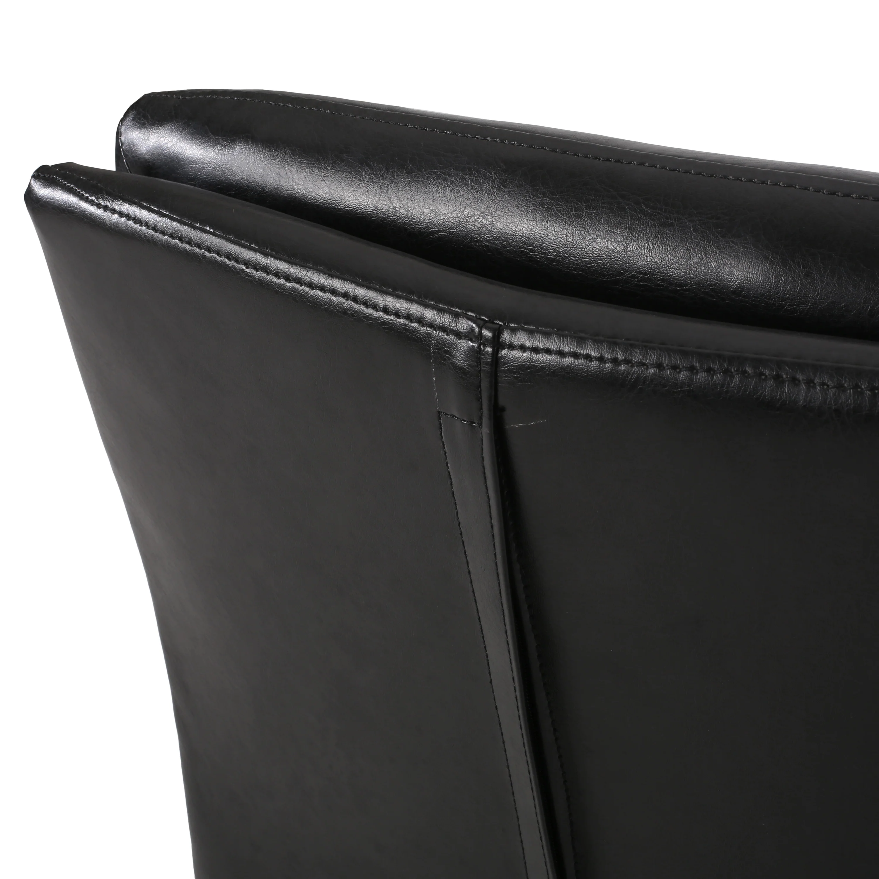 Gould Contemporary Faux Leather Channel Stitch Swivel Office Chair - furnishings