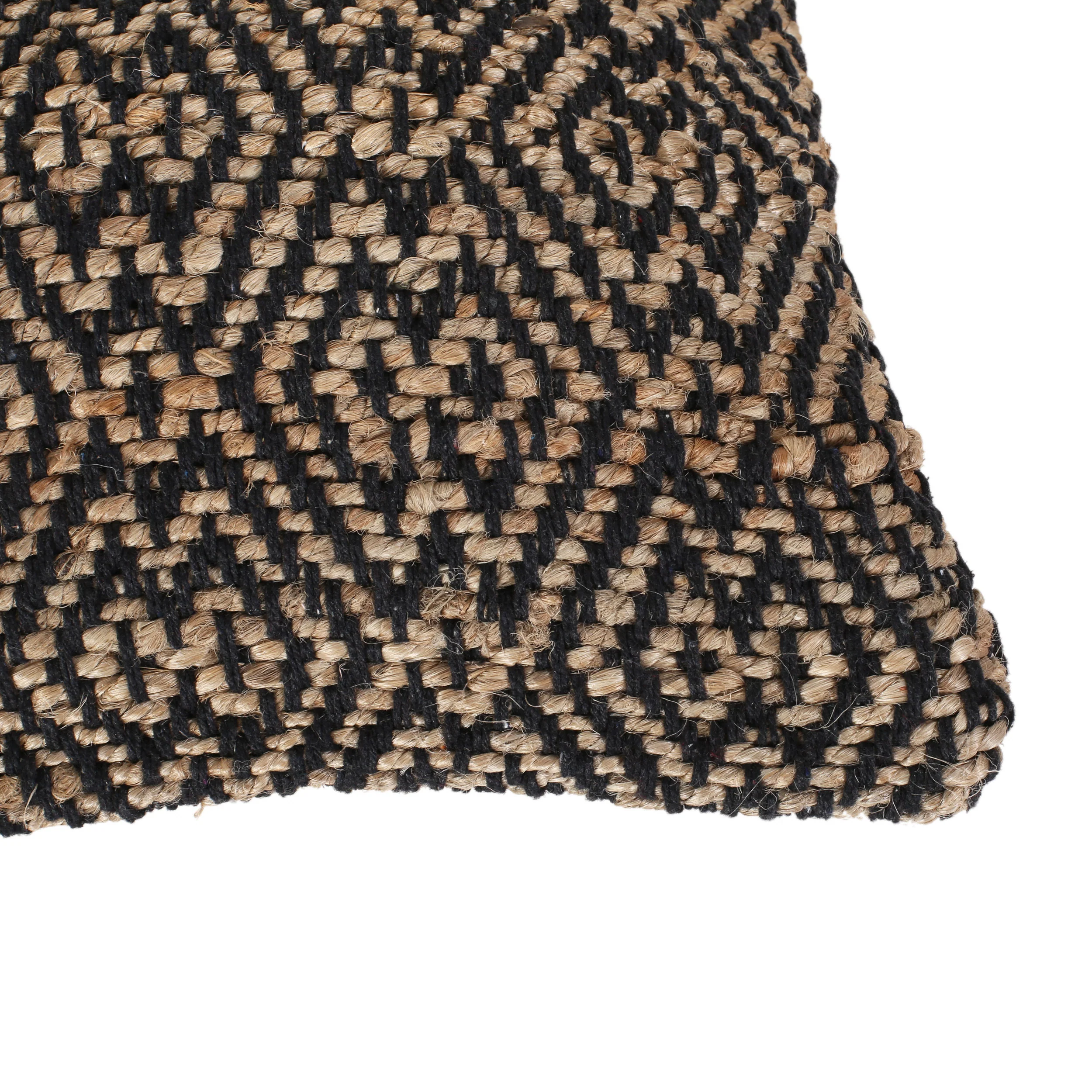 Tzipporah Boho Jute and Cotton Throw Pillow - furnishings