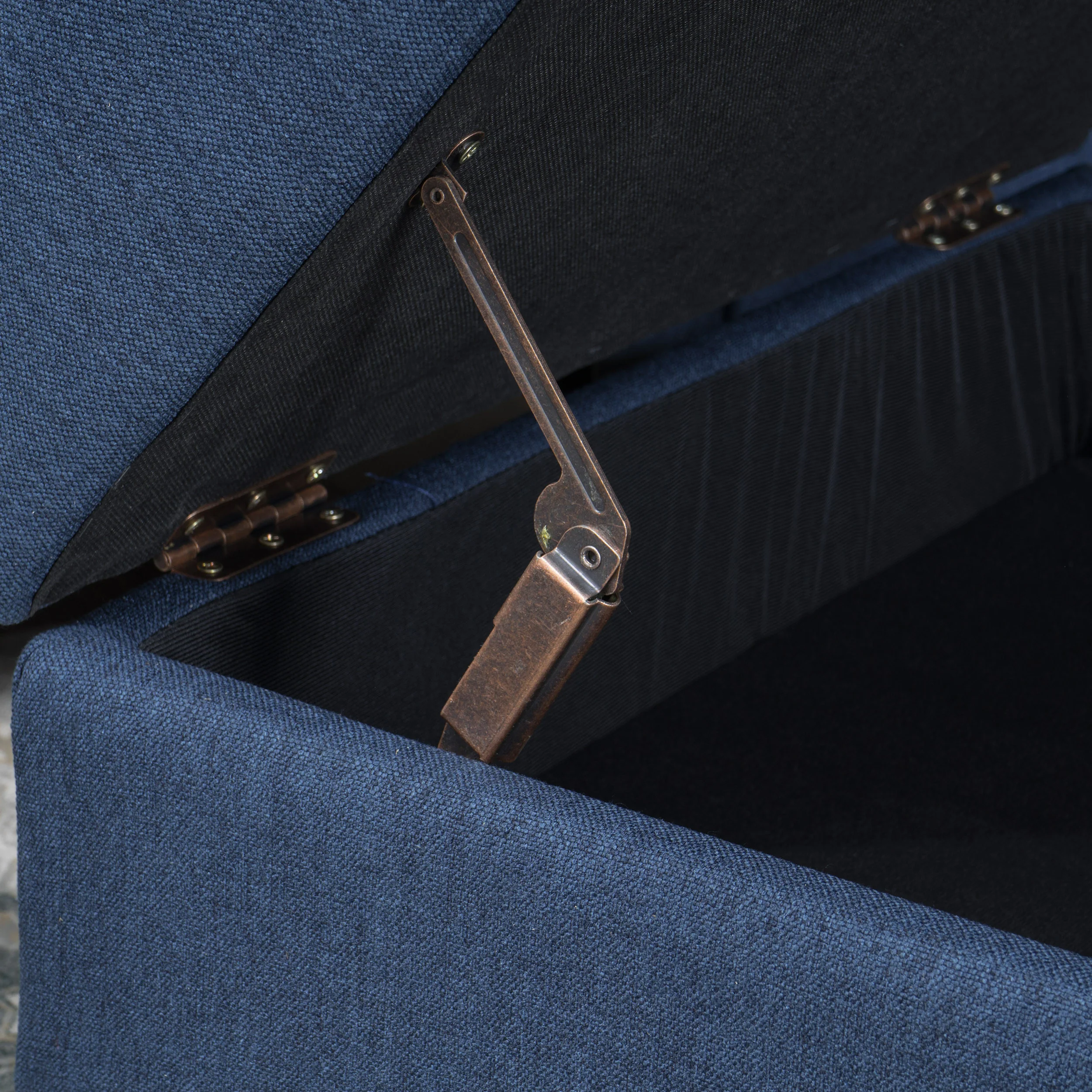 Bridger Fabric Sectional Couch with Storage Ottoman - furnishings