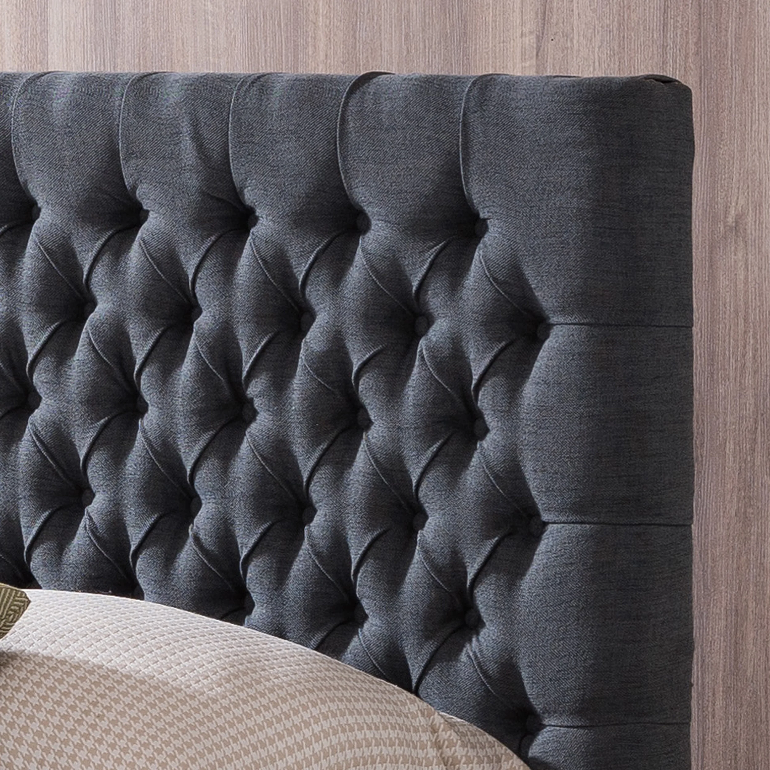 Cumulus Fully Upholstered Fabric Queen Bed - furnishings