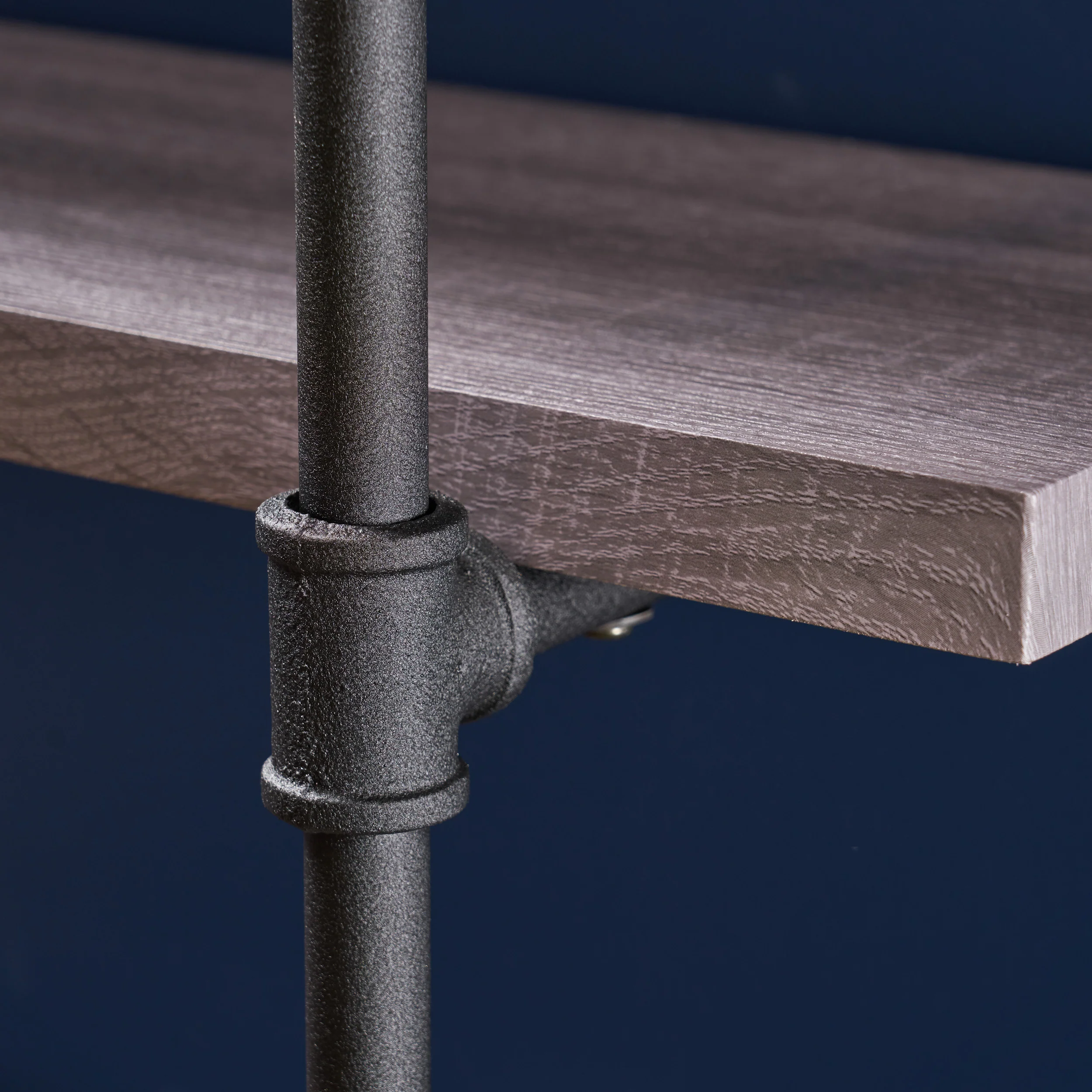 Amya Industrial Pipe Design 3-Tier Wall Mount Floating Shelf - furnishings