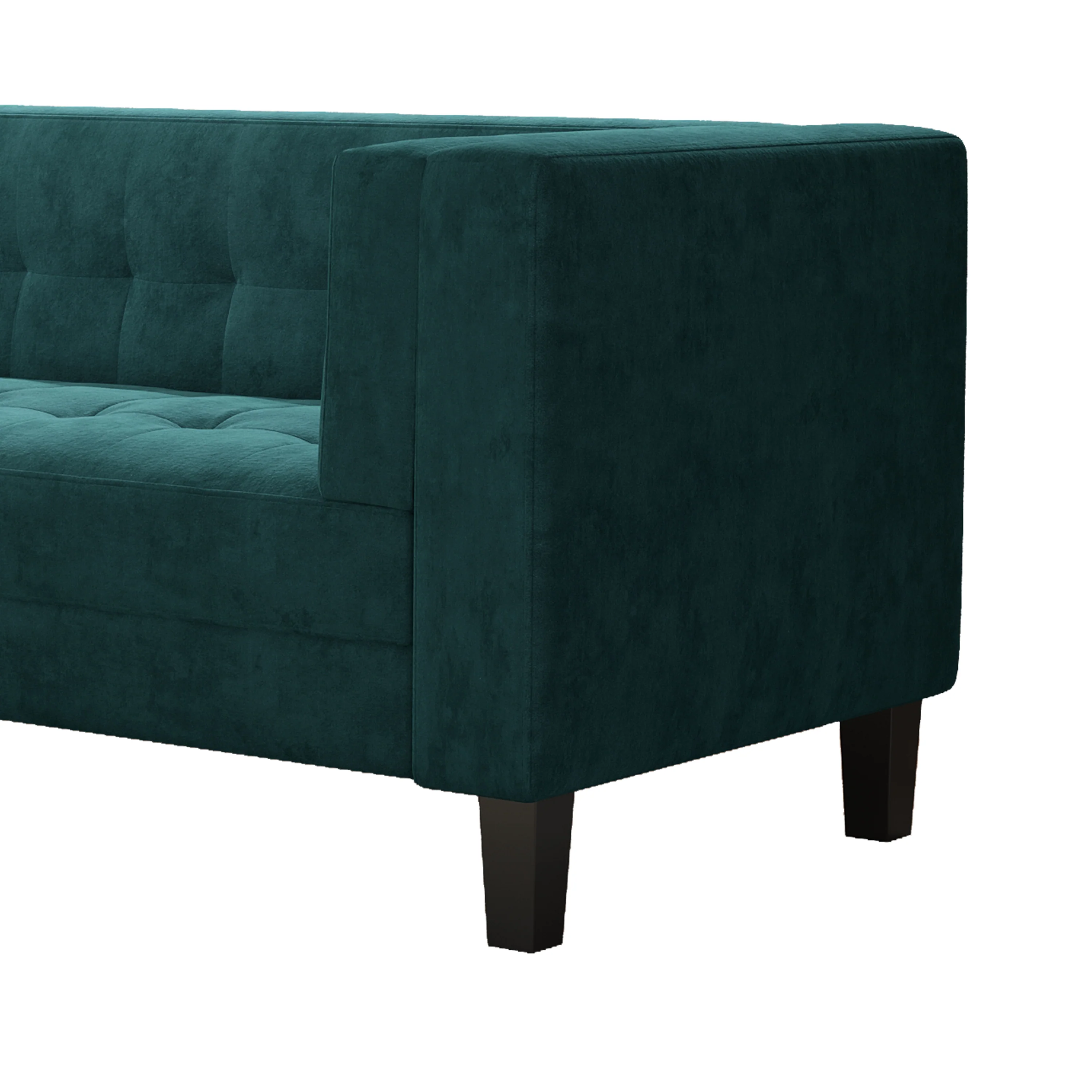 Sororia Velvet 3-Seater Low Profile Sofa - furnishings