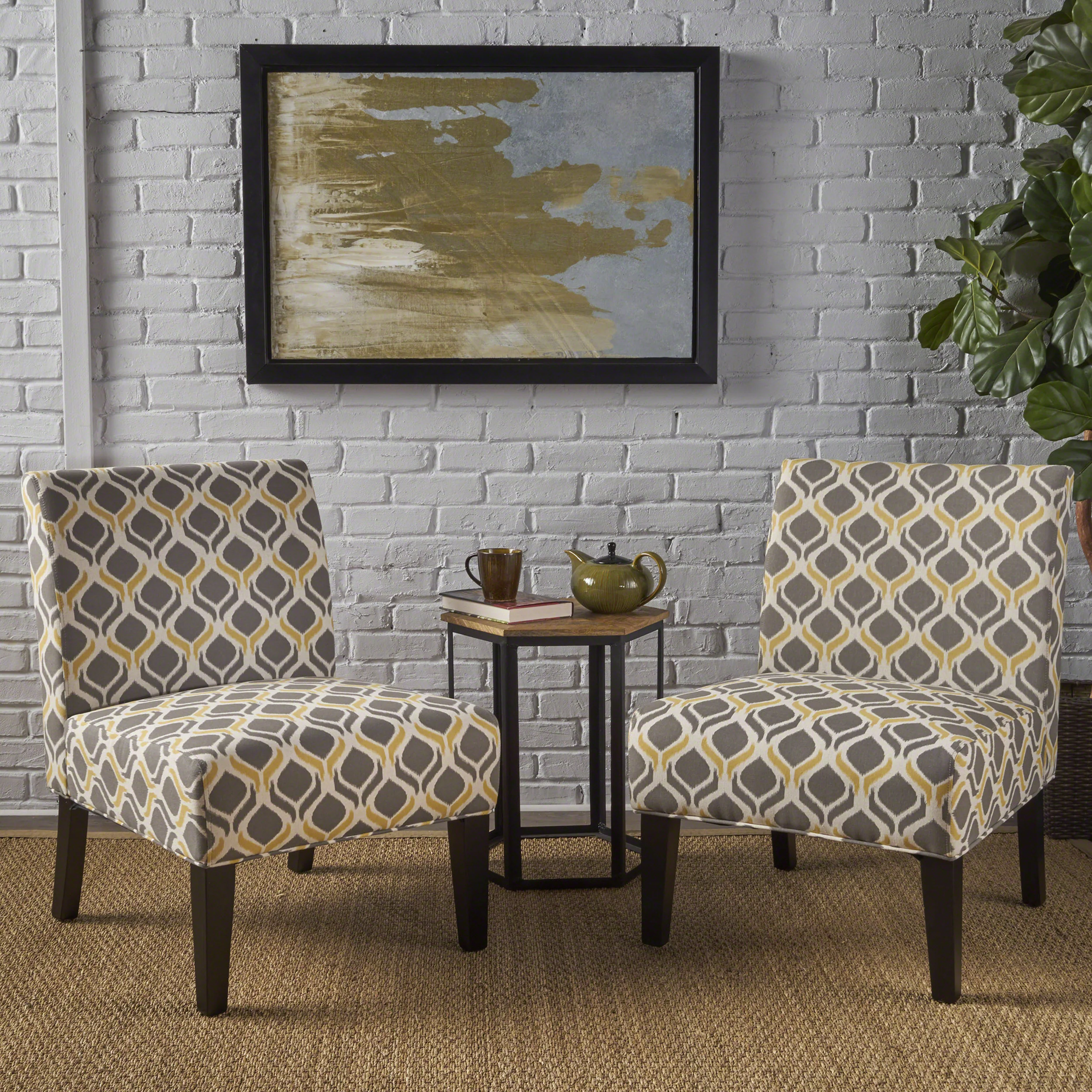 Kalee Contemporary Fabric Slipper Accent Chair - furnishings