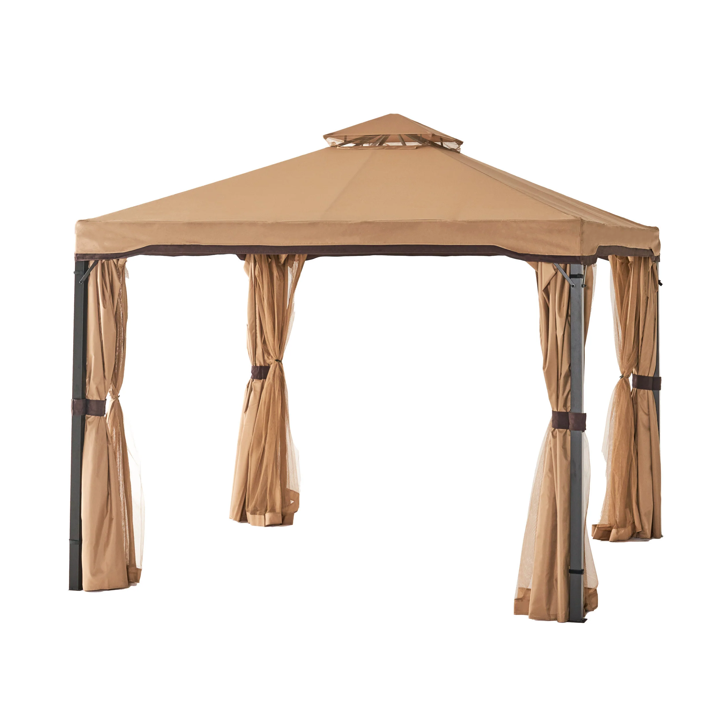 Sonoma Outdoor Curtains With Mosquito Netting 10 x 10 Foot Gazebo - furnishings