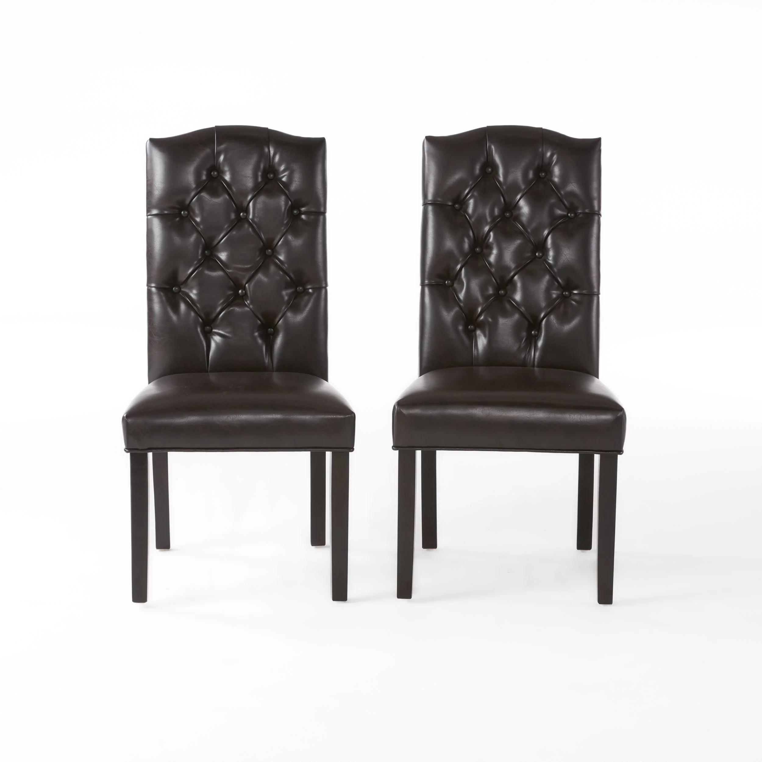 Clark Brown Leather Dining Chair (Set of 2) - furnishings