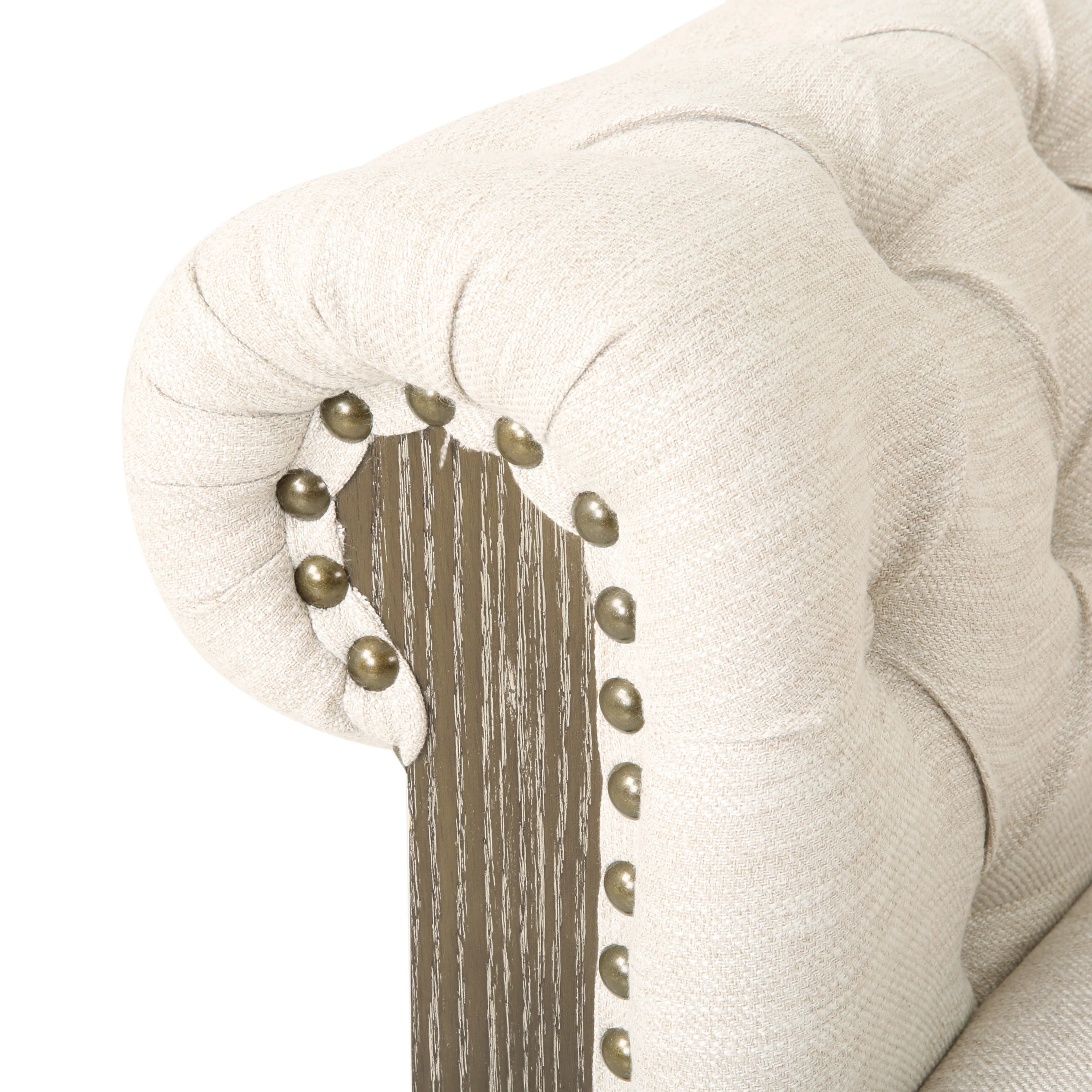 Alejandro Chesterfield Tufted Fabric Club Chair with Nailhead Trim - furnishings