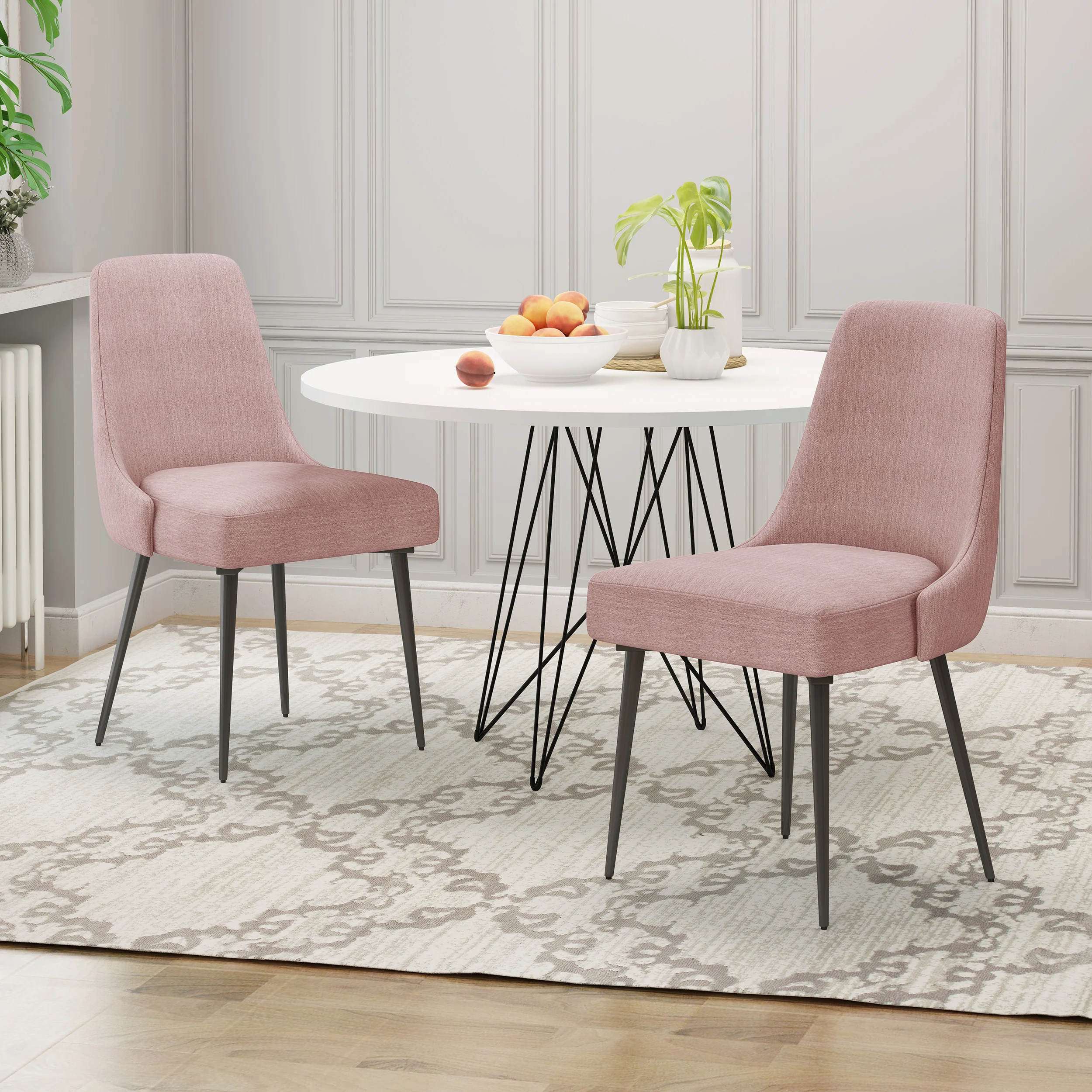Ella Modern Fabric Dining Chairs (Set of 2) - furnishings