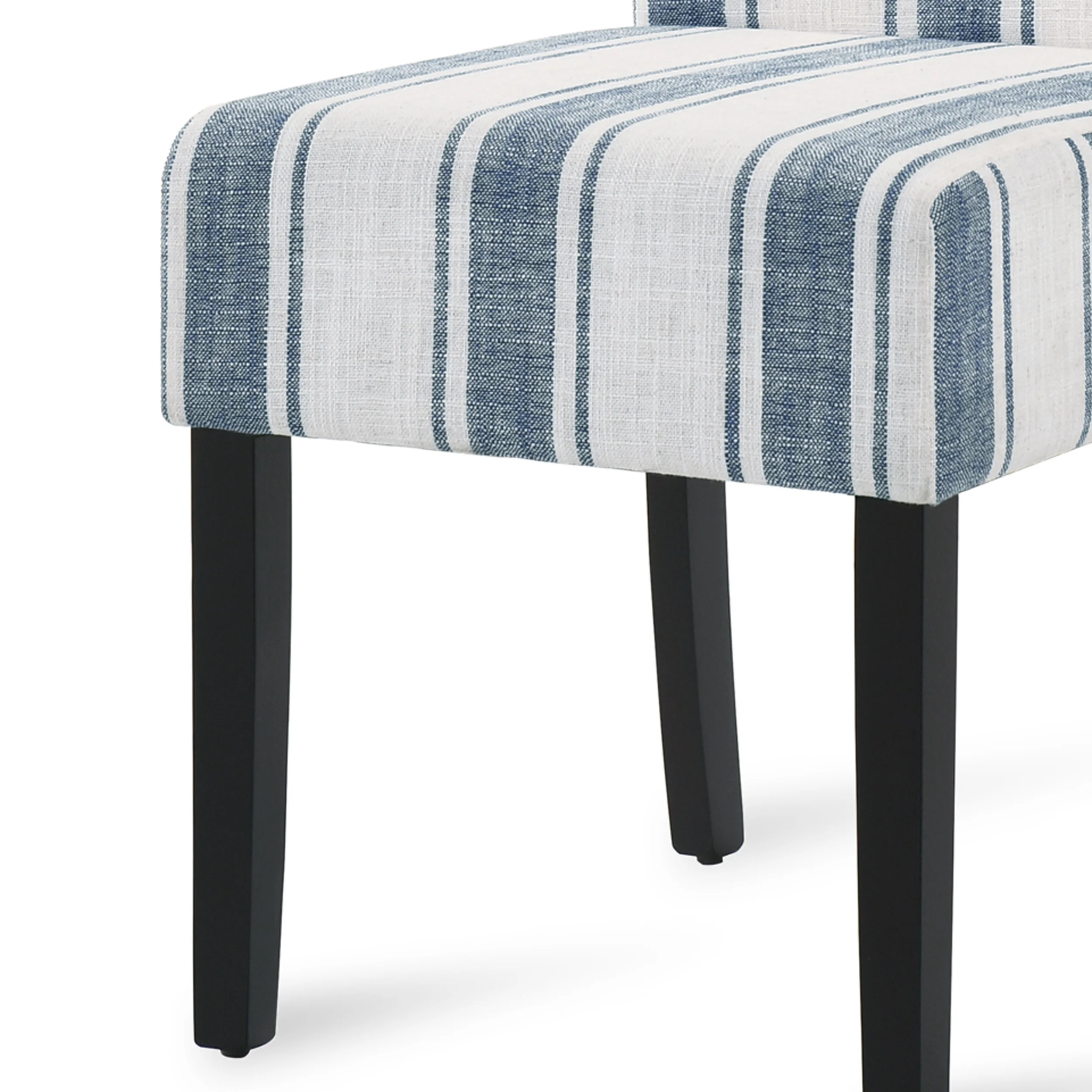 Percival Contemporary Upholstered Striped Dining Chairs, Set of 2 - furnishings