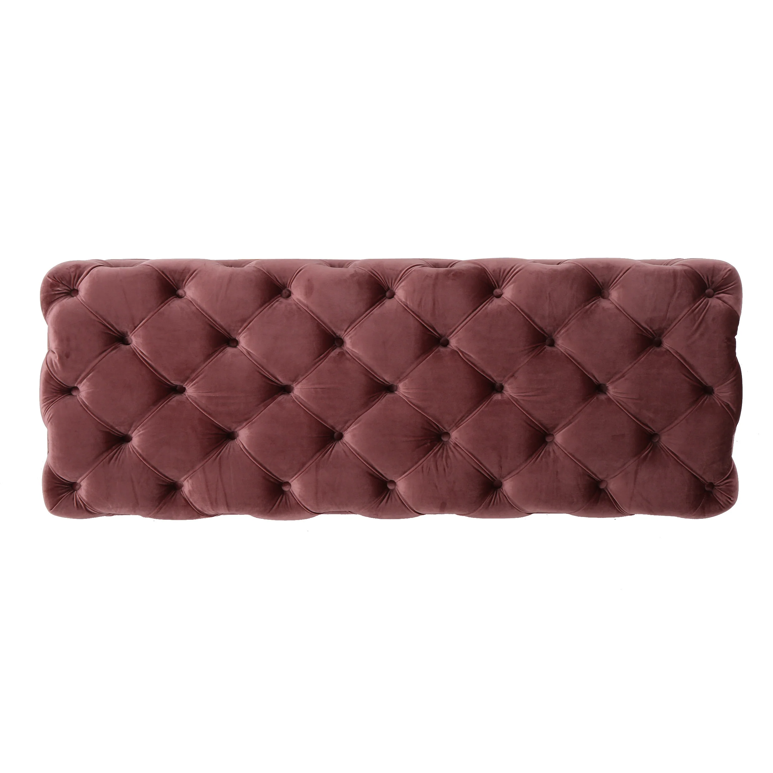 Provence Modern Glam Tufted Velvet Ottoman Bench - furnishings