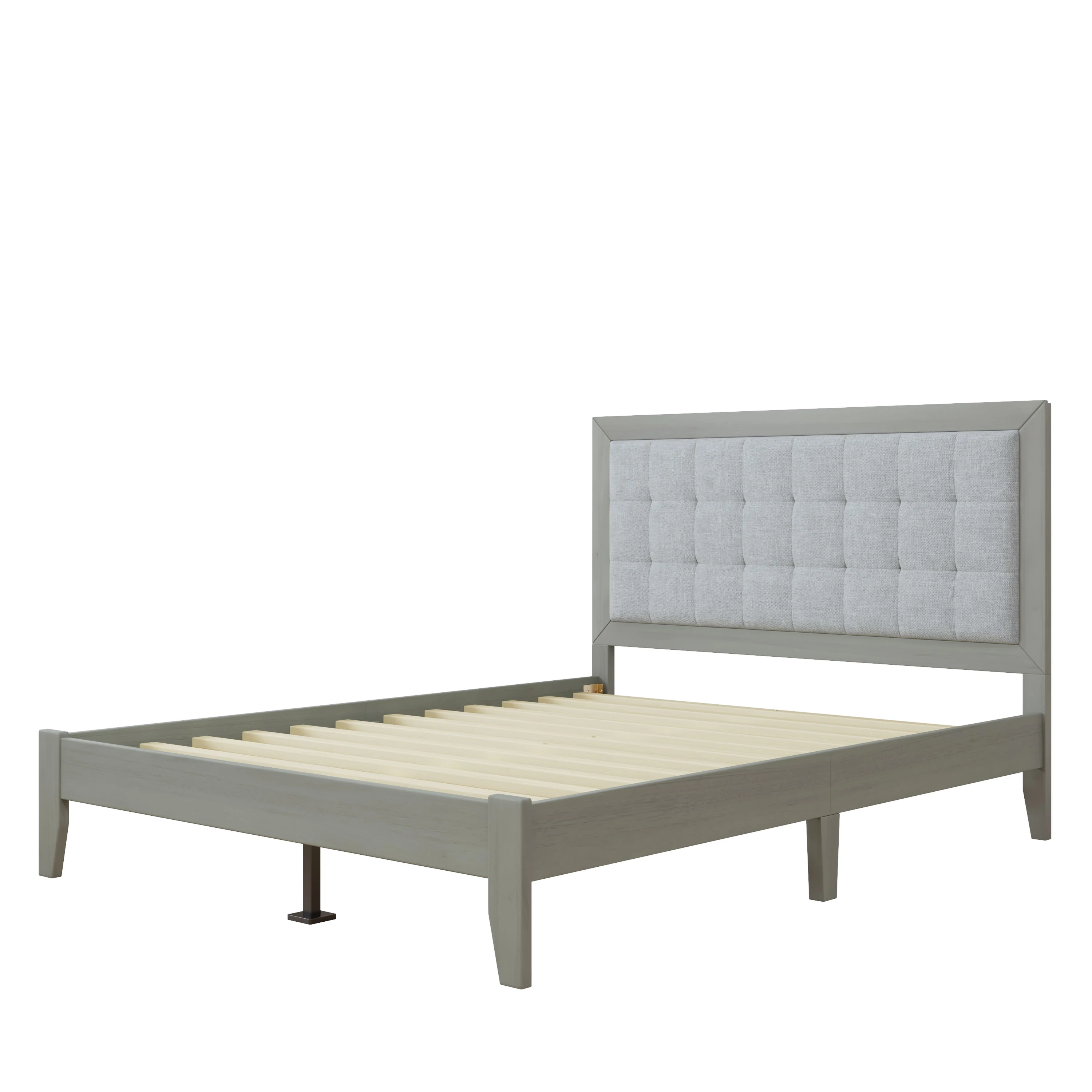 Griselda Upholstered Platform Bed with Padded Headboard - furnishings