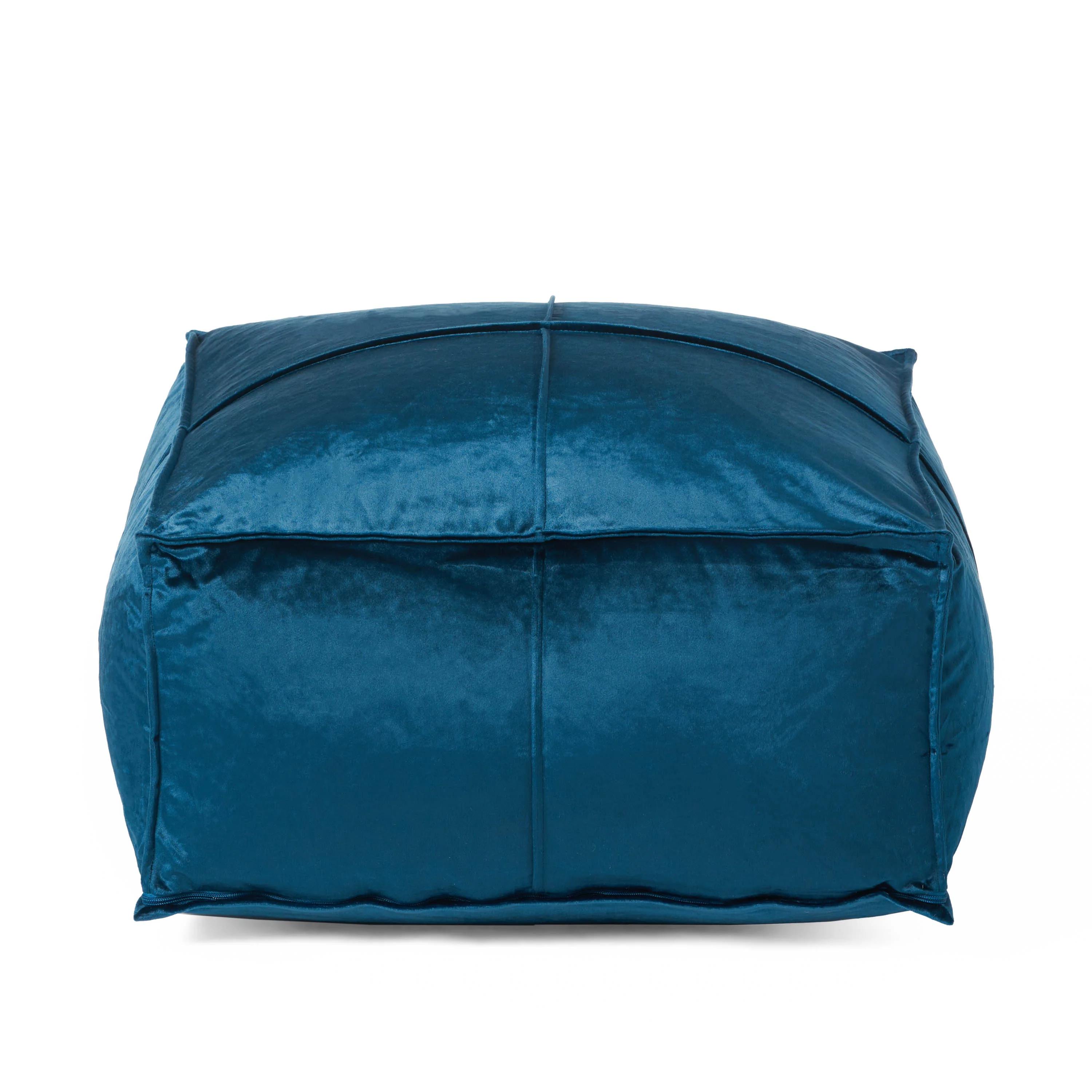 Cytheria Velvet Square Bean Bag Ottoman - furnishings