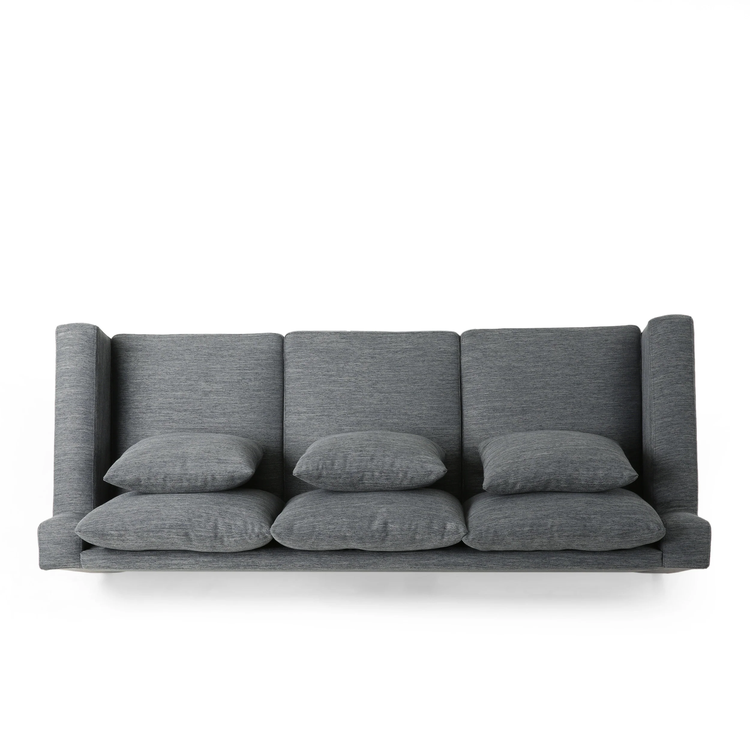 Noxon Contemporary Fabric 3 Seater Sofa with Accent Pillows - furnishings