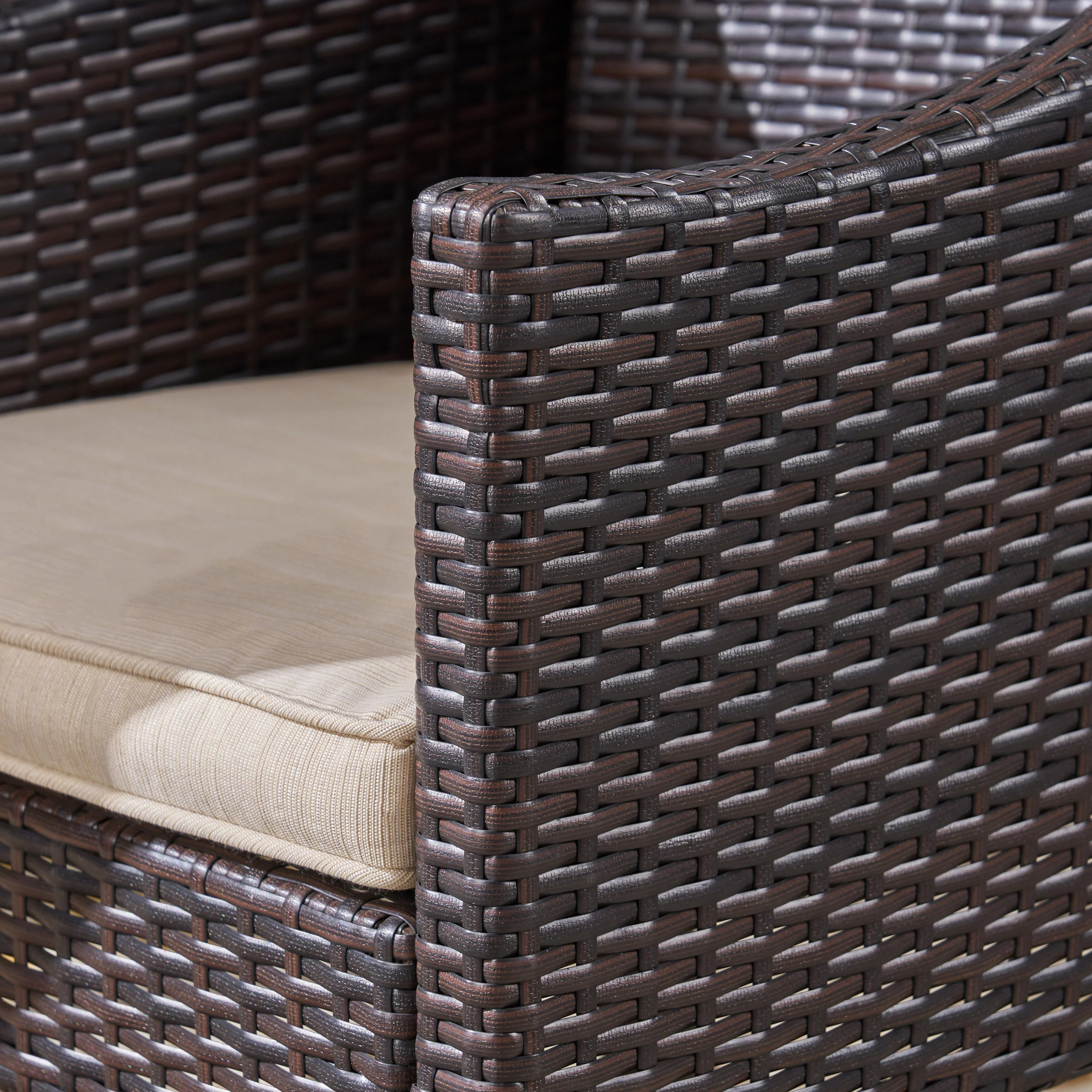 Tarry Outdoor 5 Piece Wood and Wicker Dining Set - furnishings