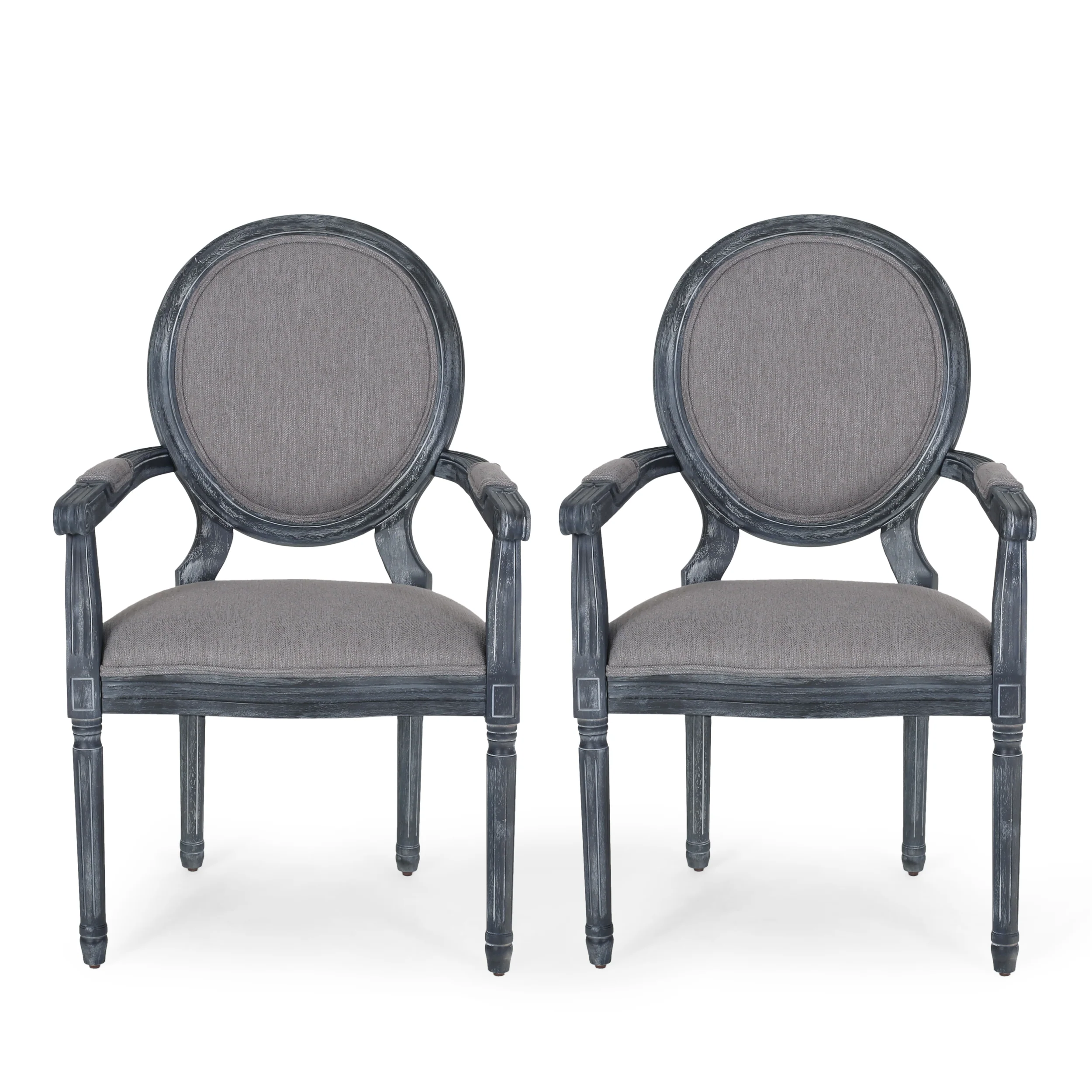 Aisenbrey French Country Wood Upholstered Dining Chair - furnishings