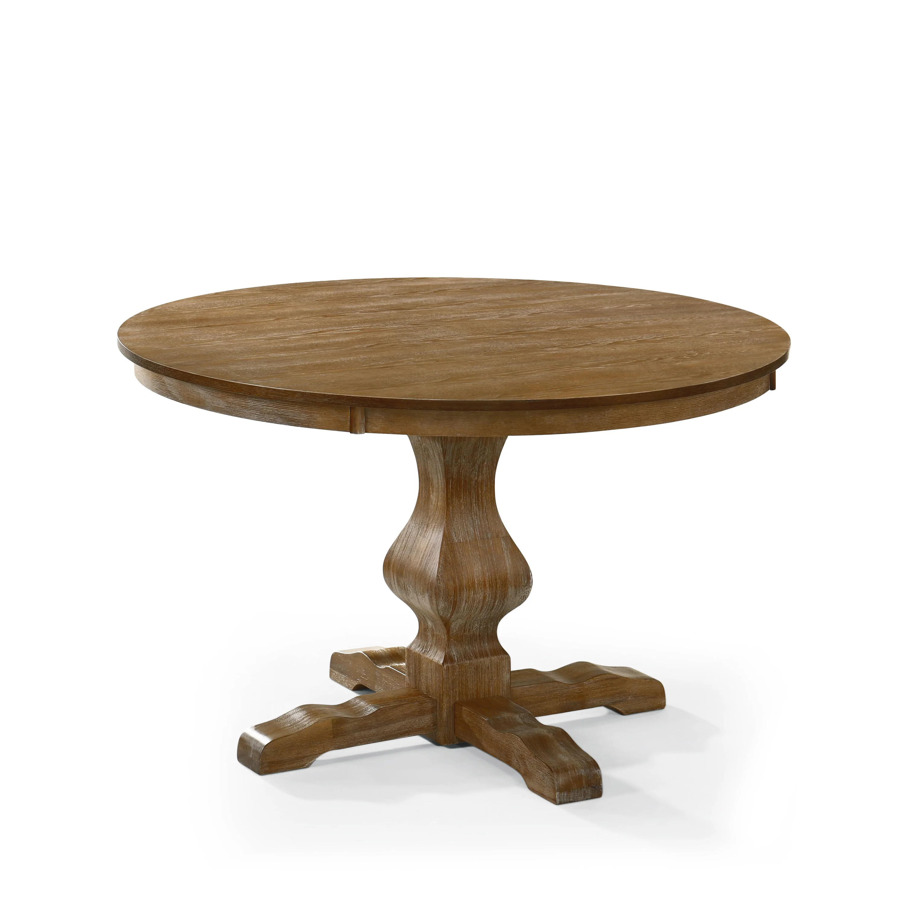 Remuda Rustic Wood Circular Dining Table - furnishings